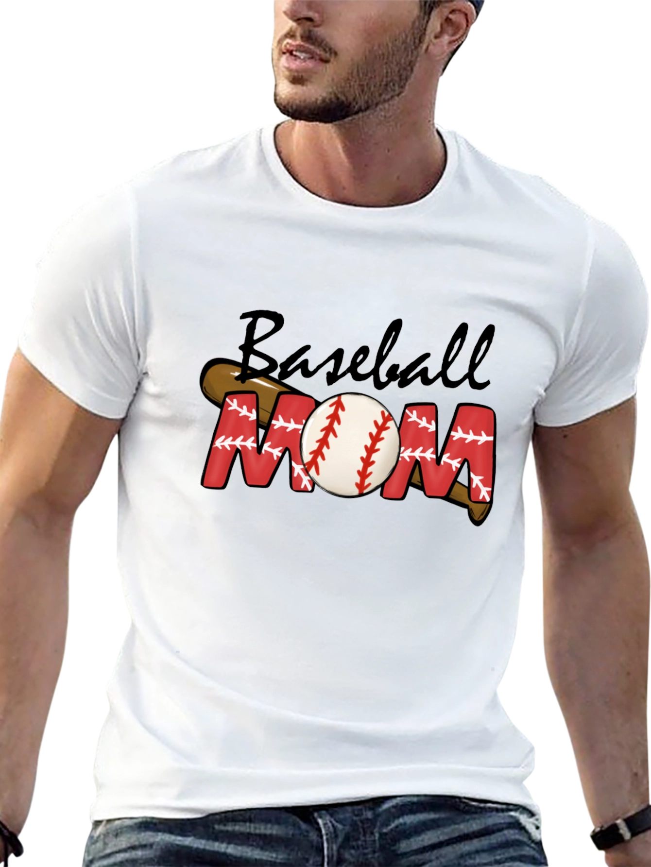 Baseball Mom Black Graphic Tee