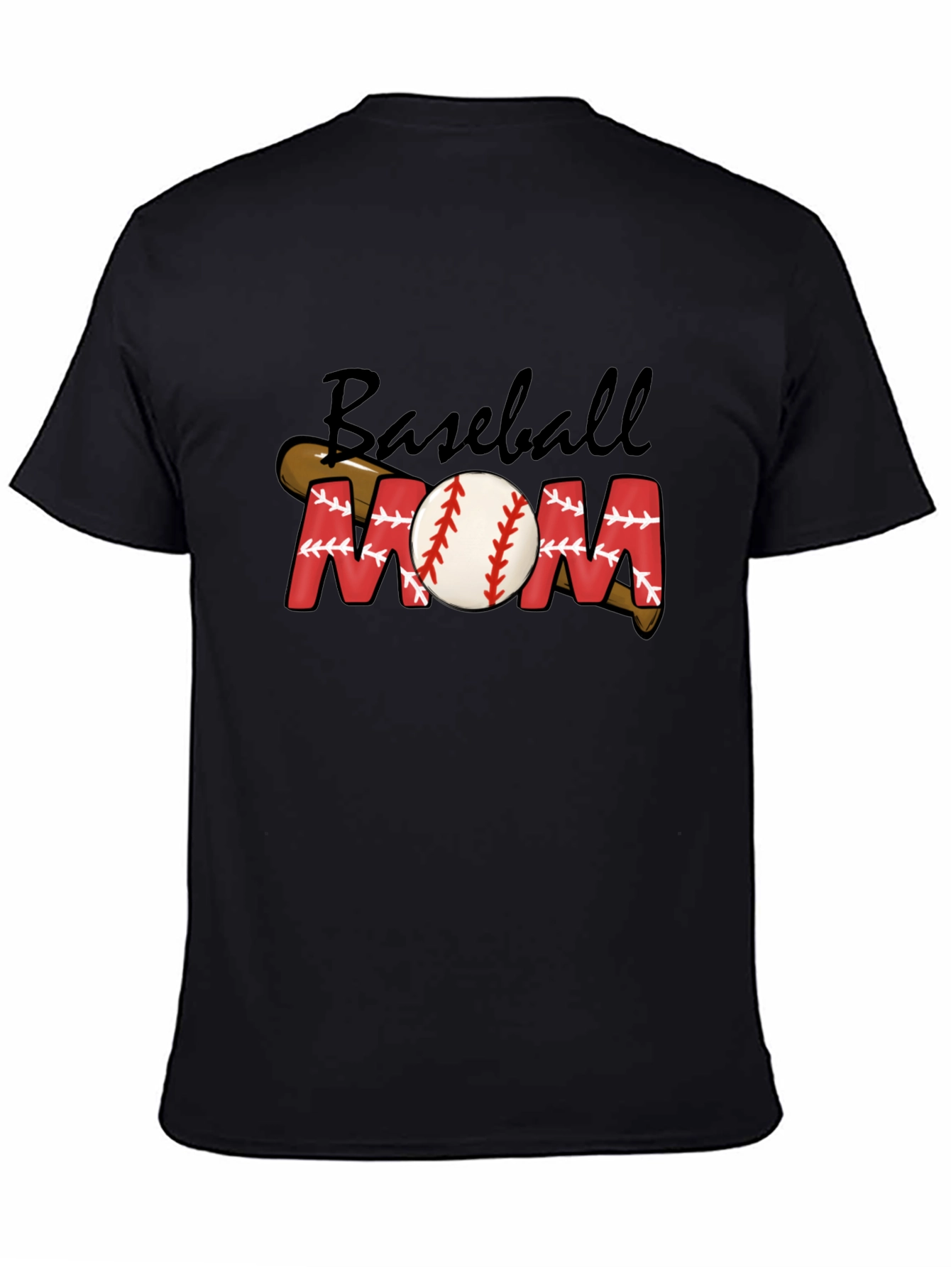 Baseball Mom Black Graphic Tee