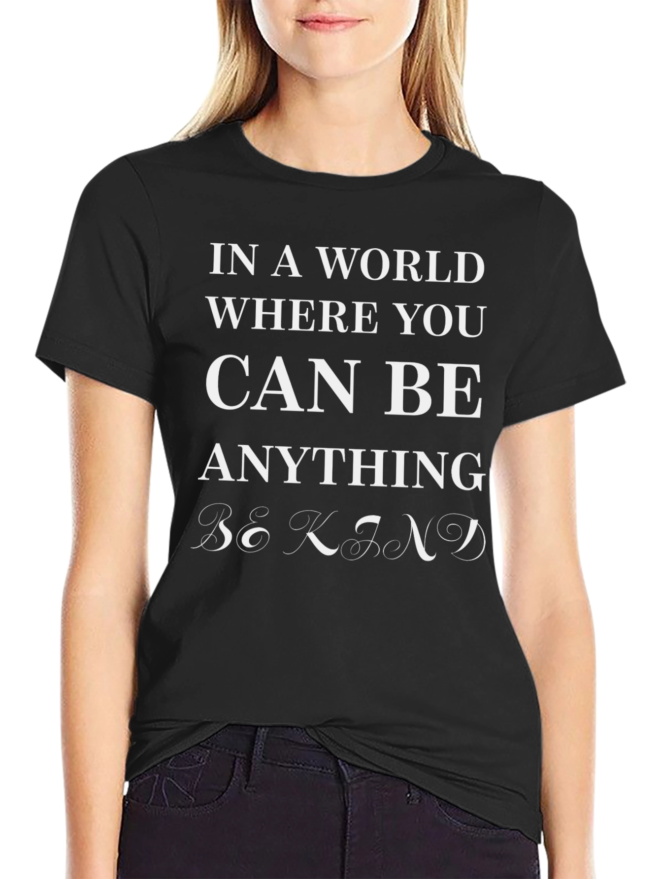 Be Kind T-Shirt - Black Inspirational Tee