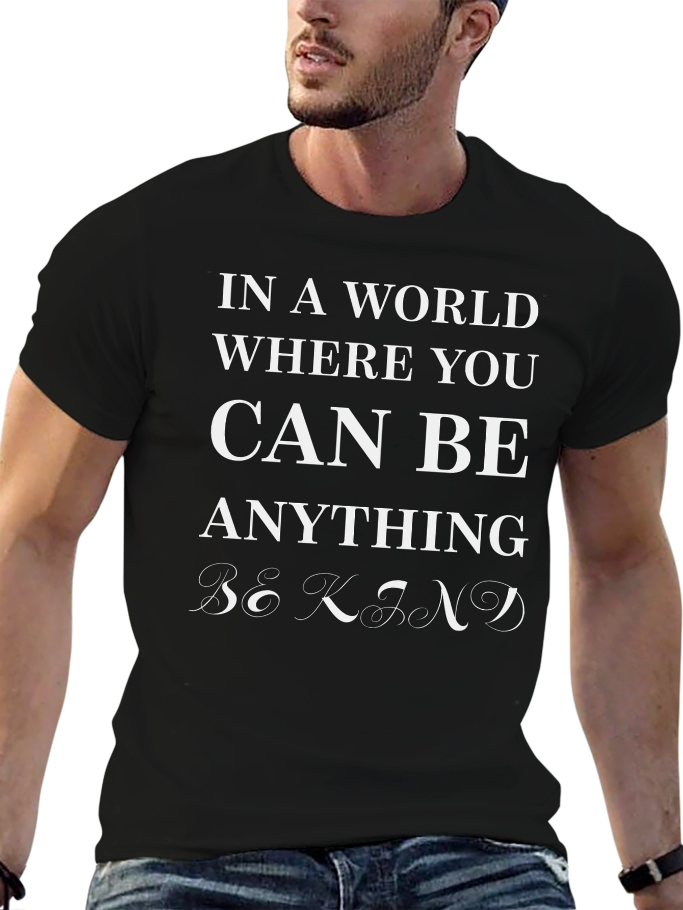 Be Kind T-Shirt - Black Inspirational Tee