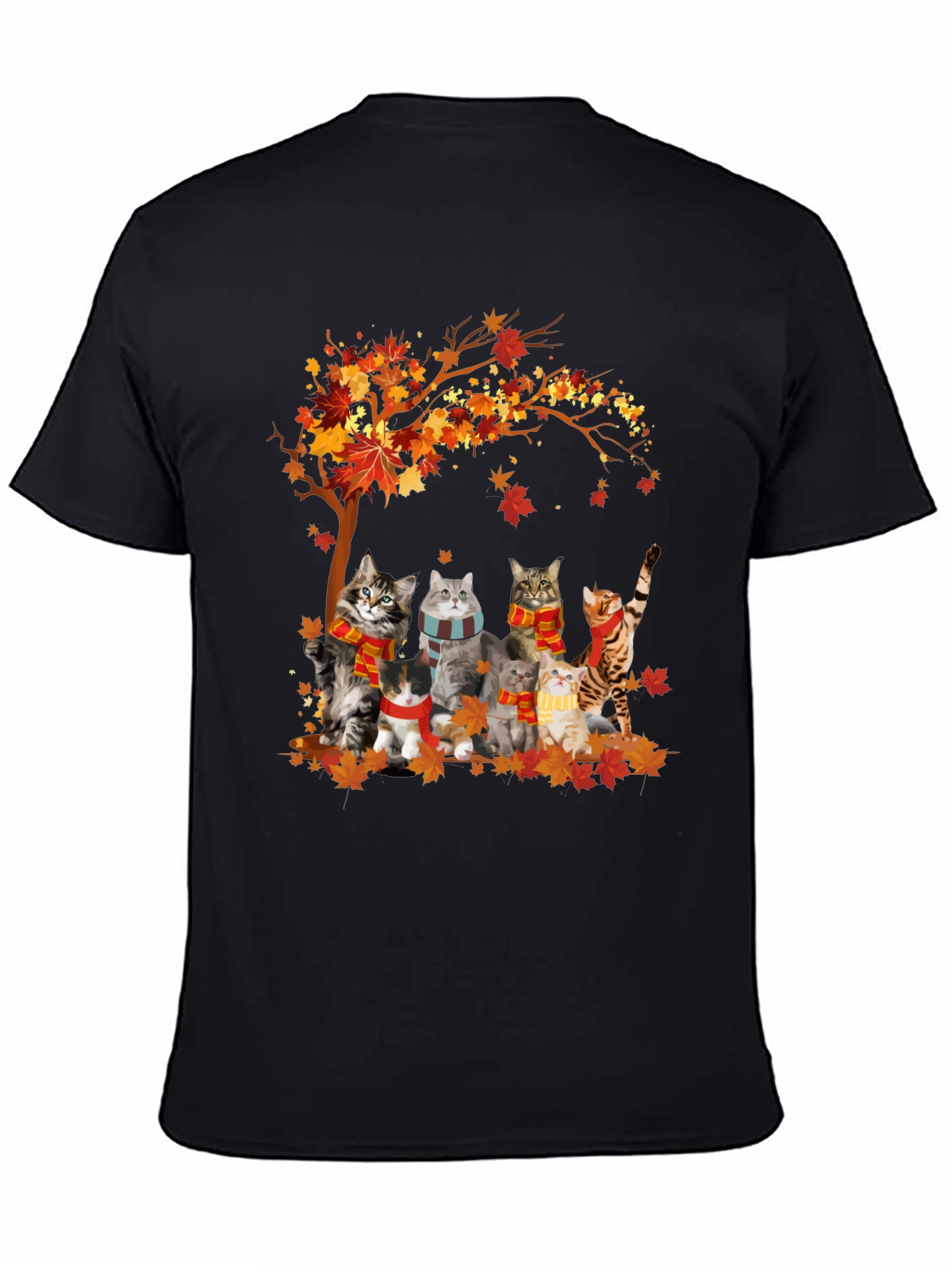 Autumn Cats T-Shirt - Fall Vibes