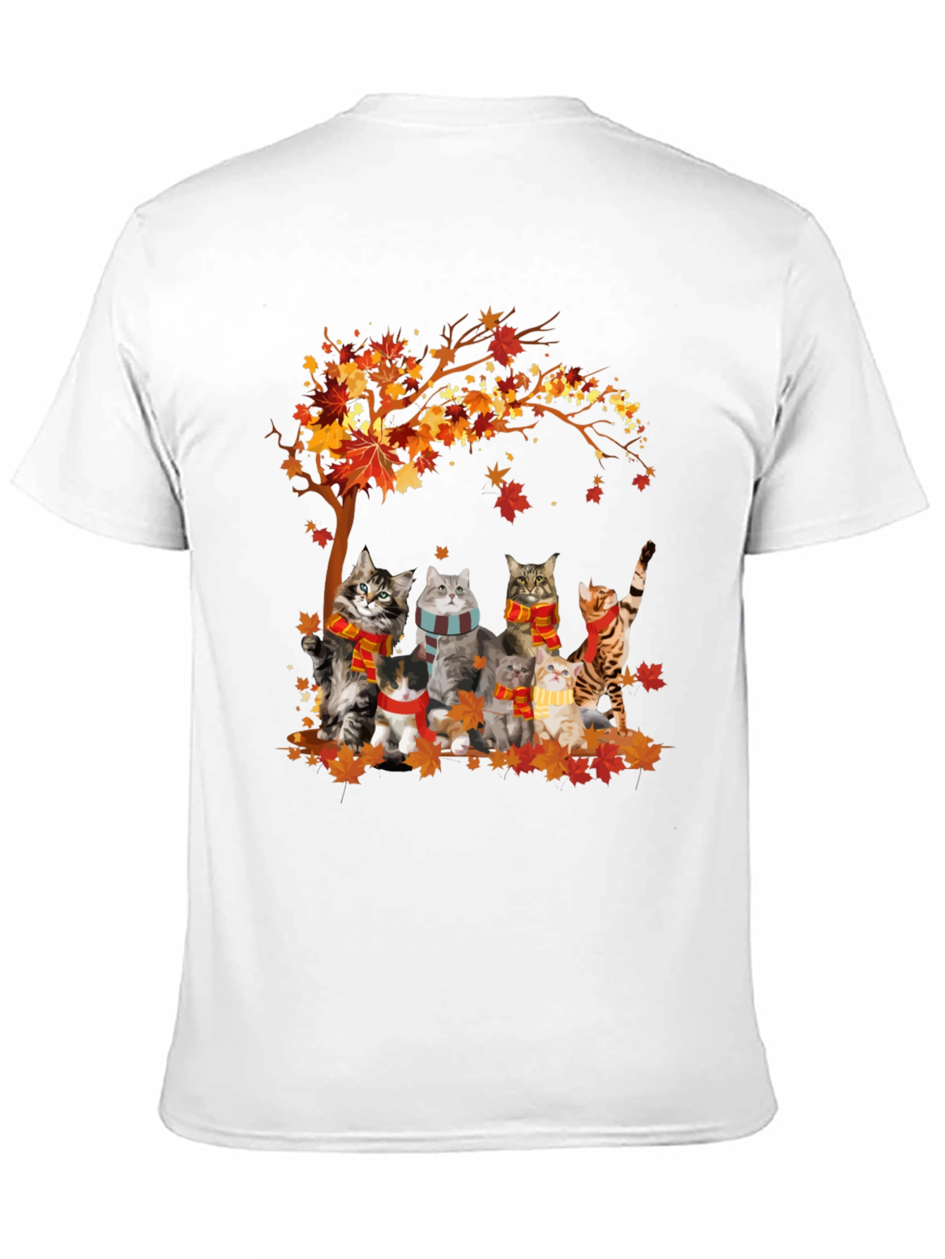 Autumn Cats T-Shirt - Fall Vibes
