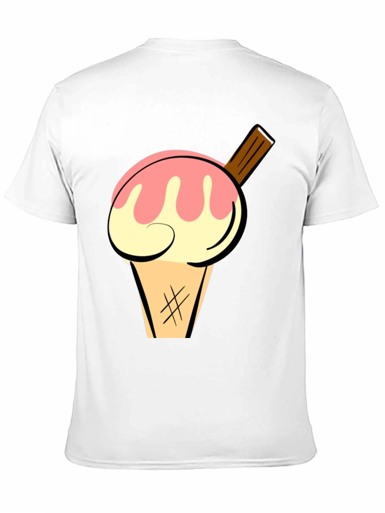 Ice Cream Graphic Tee - Stylish Black Cotton T-Shirt