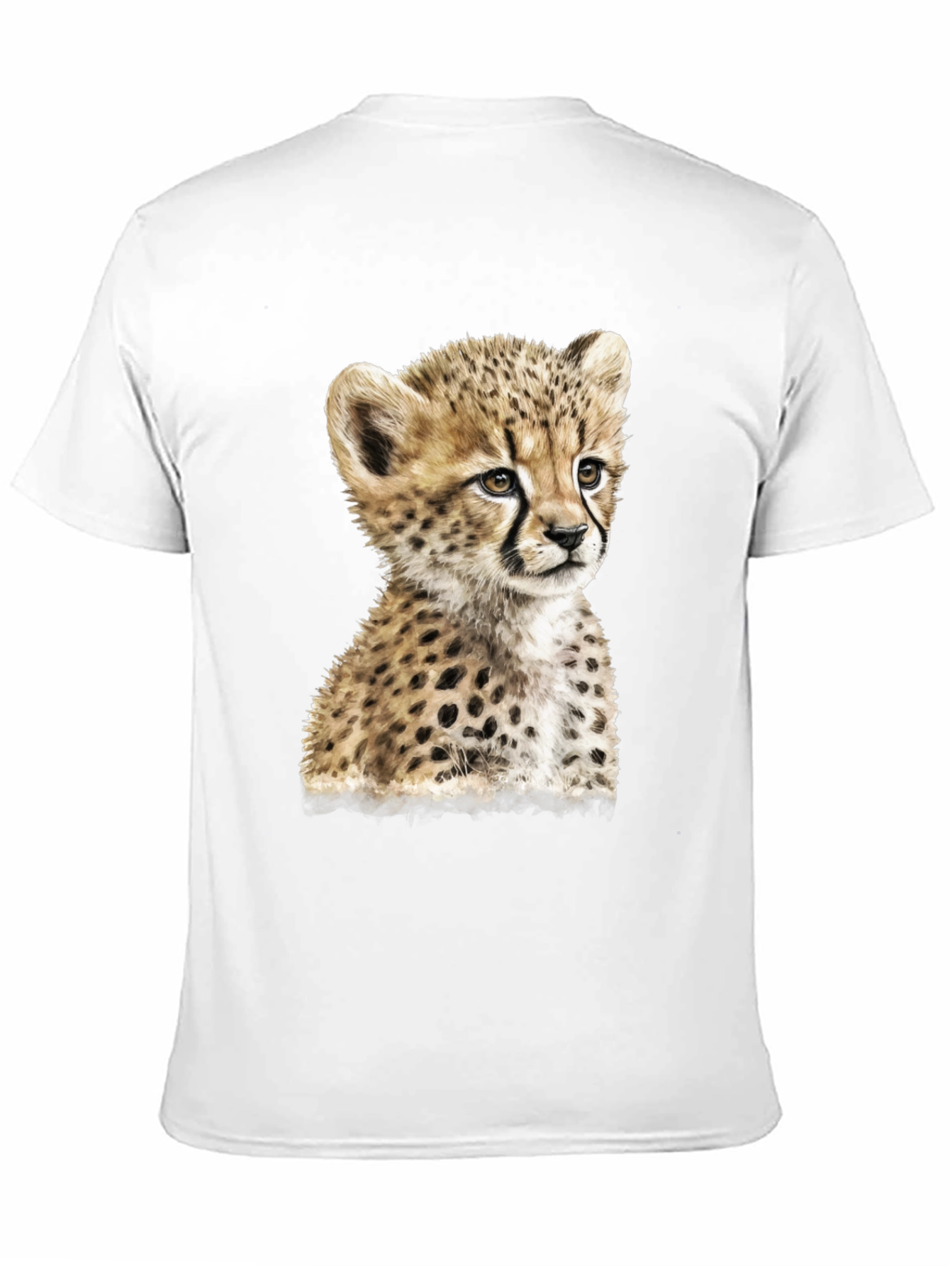 Cheetah Cub Graphic Black T-Shirt