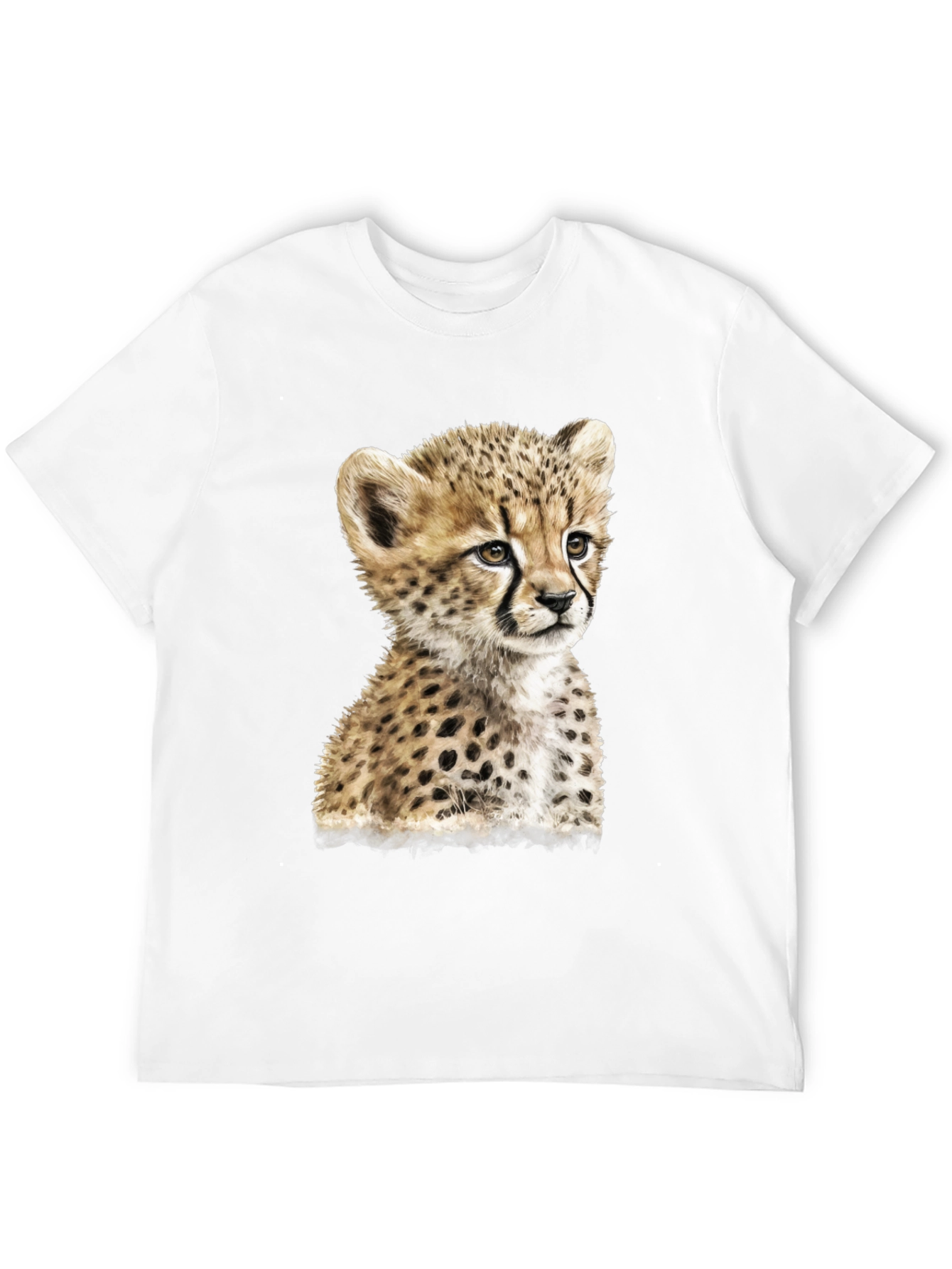 Cheetah Cub Graphic Black T-Shirt