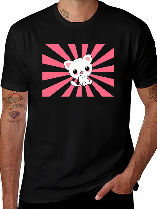 Kawaii Rising Sun Cat T-Shirt