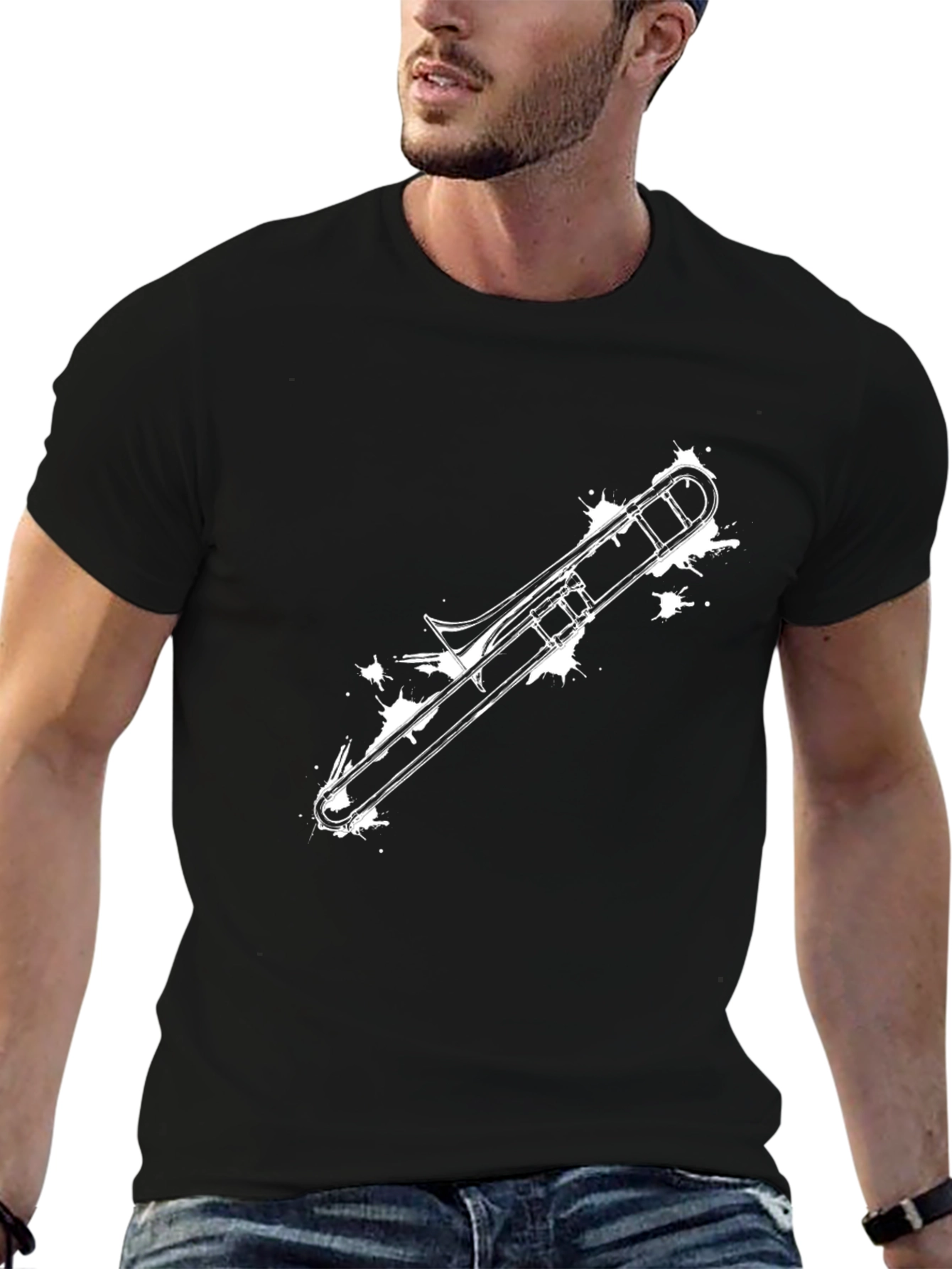 Trombone Graphic T-Shirt - Cool Musician Tee