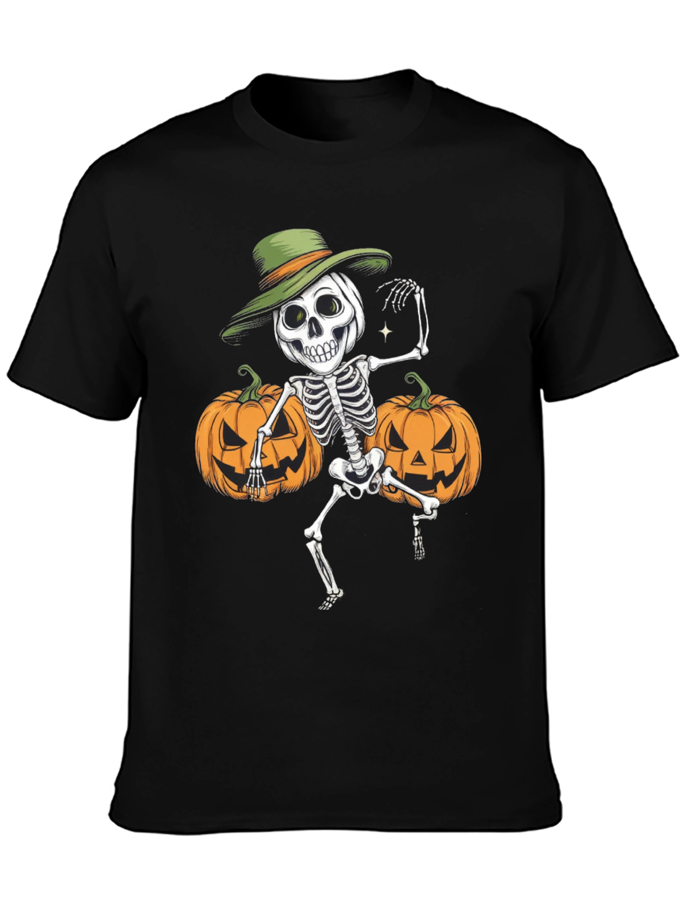 Halloween Skeleton Pumpkin T-Shirt