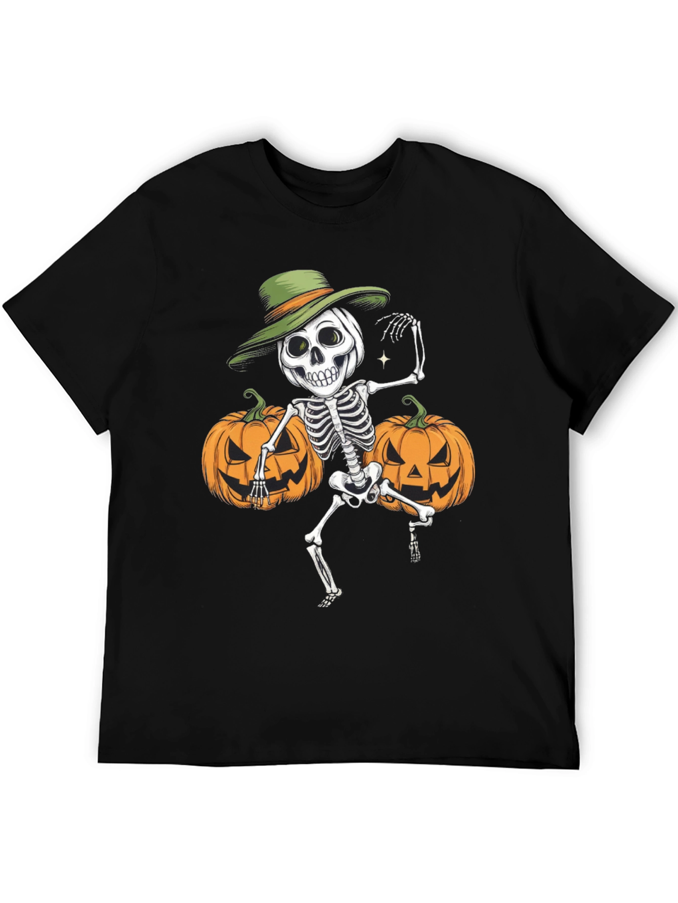 Halloween Skeleton Pumpkin T-Shirt