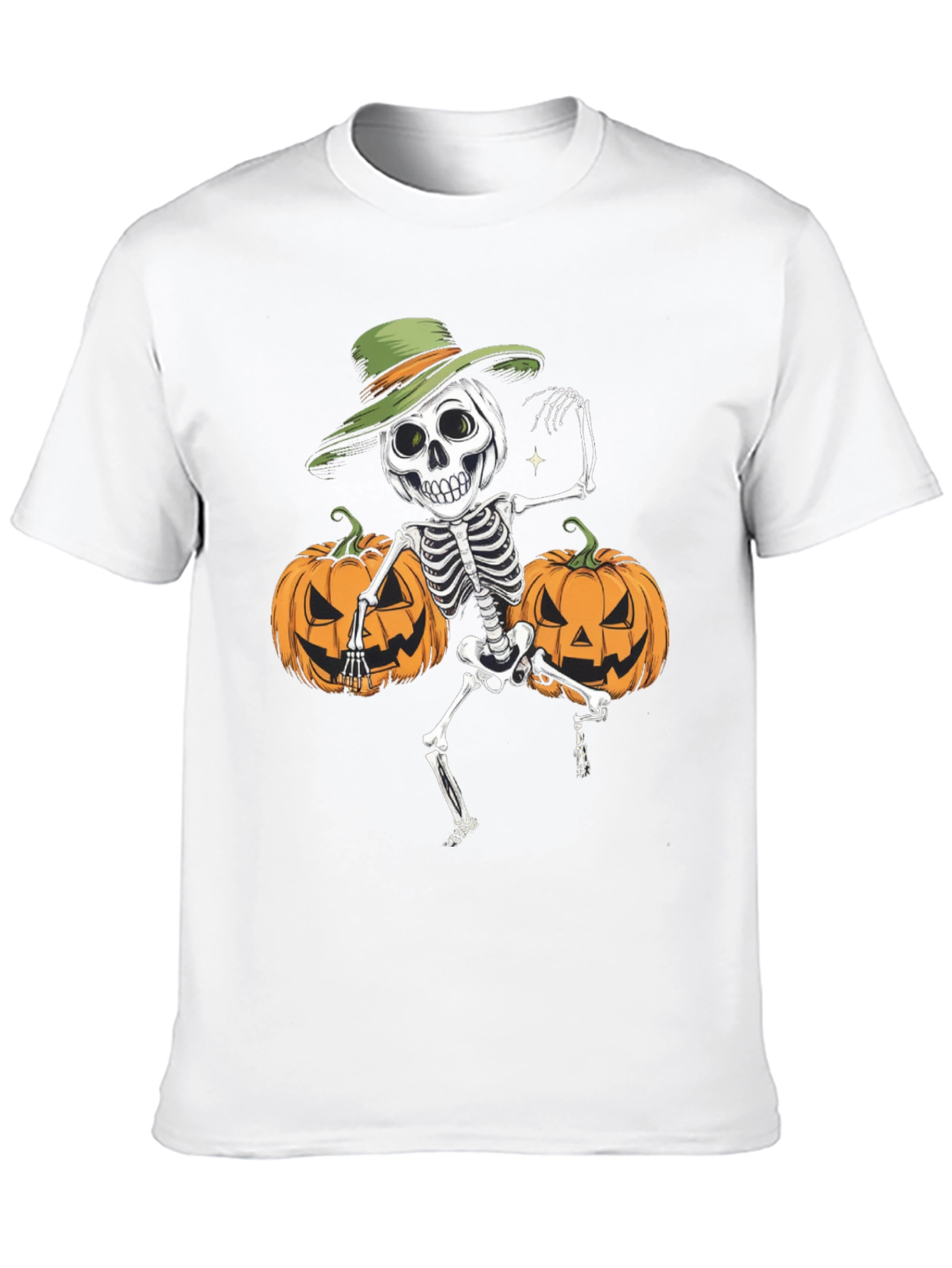Halloween Skeleton Pumpkin T-Shirt