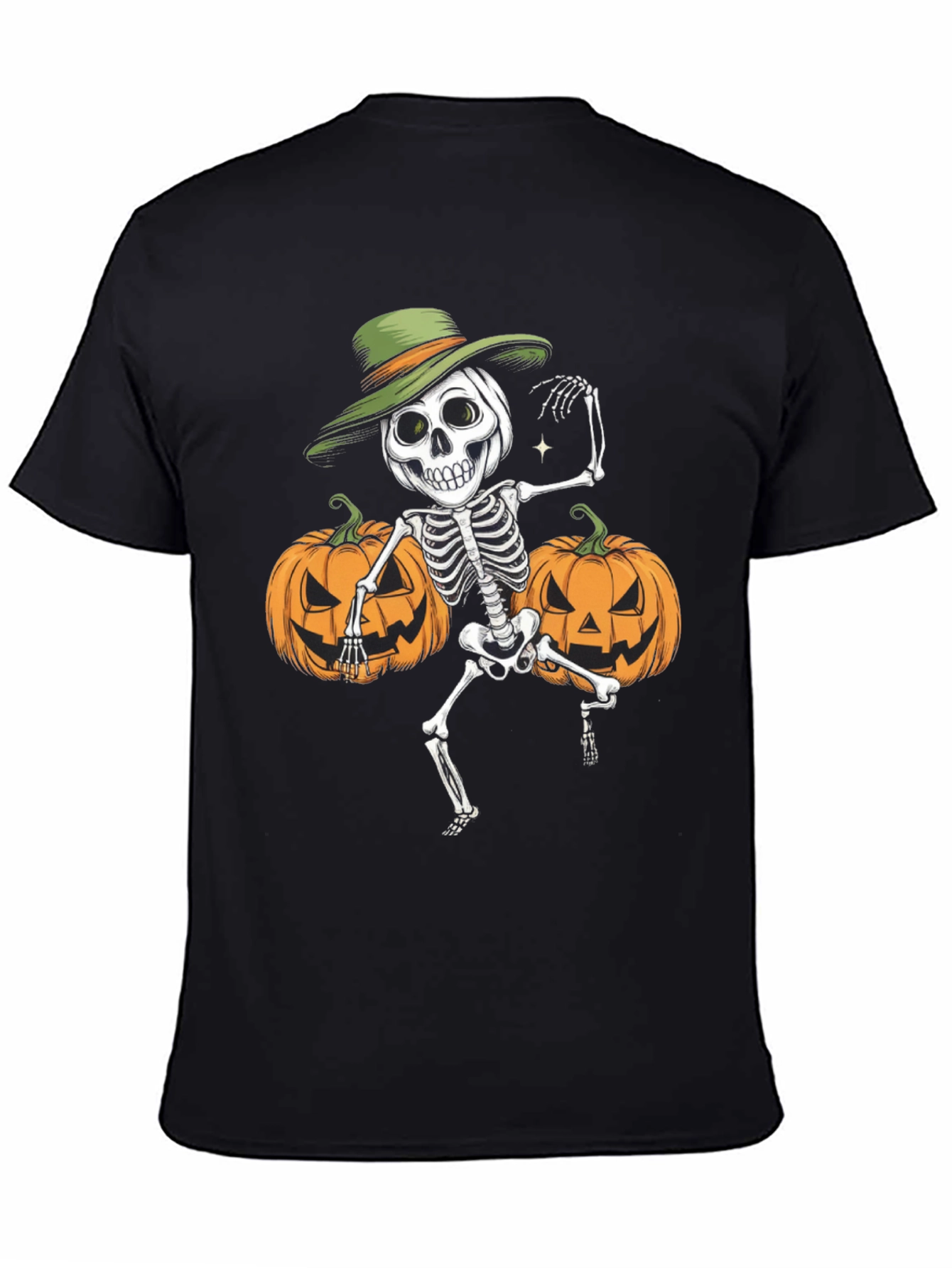 Halloween Skeleton Pumpkin T-Shirt
