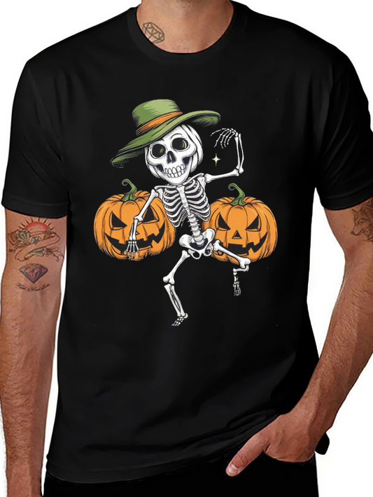 Halloween Skeleton Pumpkin T-Shirt
