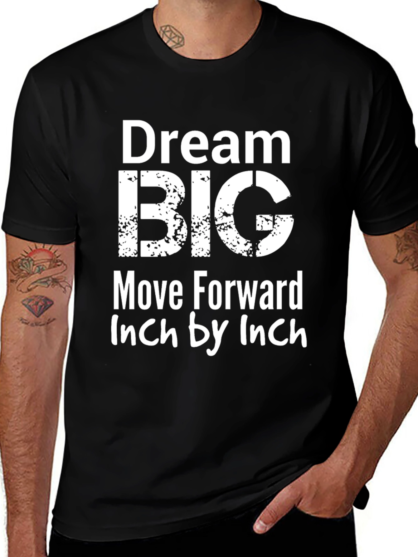 Dream Big Graphic Tee - Motivational Black T-Shirt