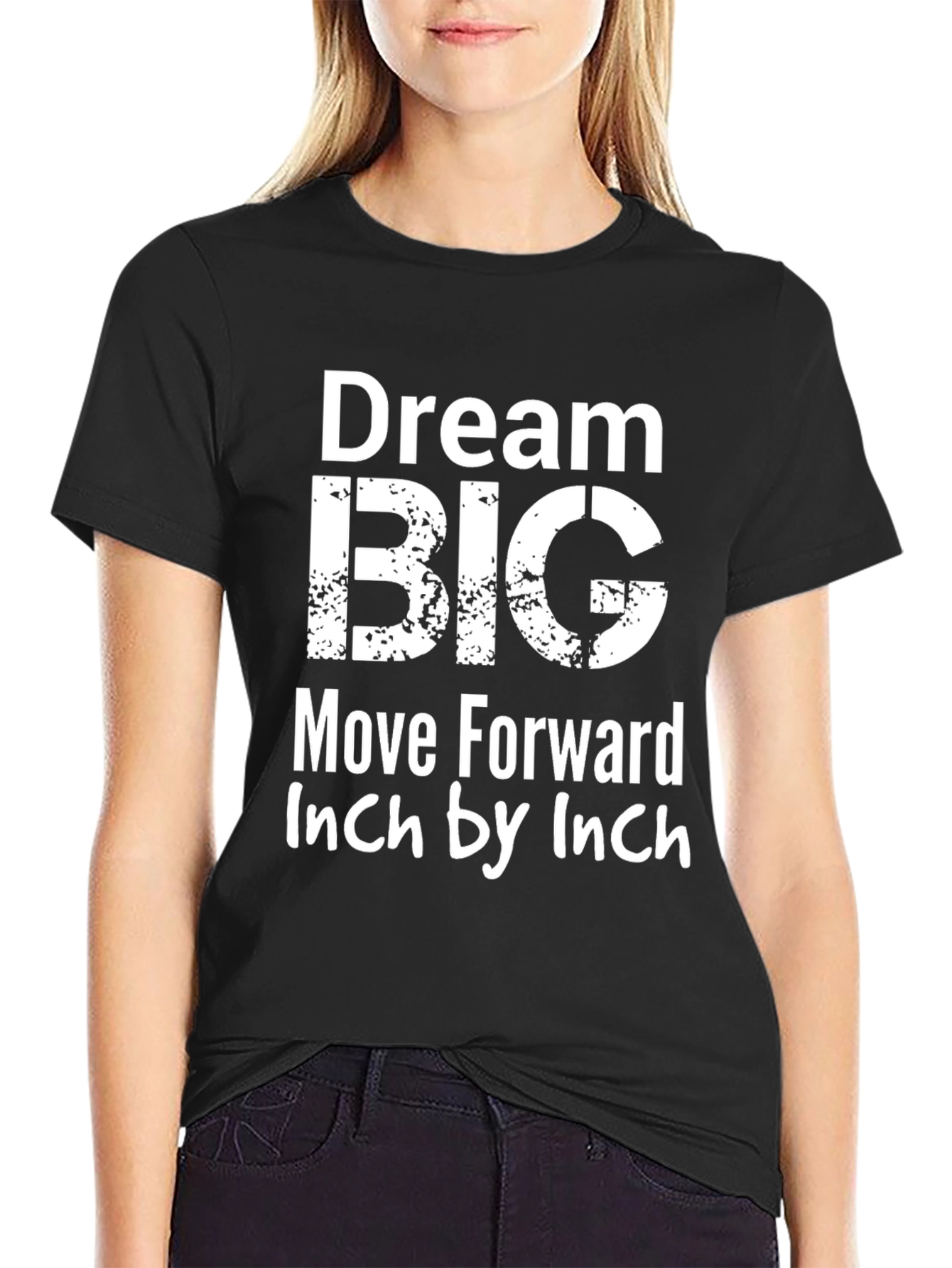 Dream Big Graphic Tee - Motivational Black T-Shirt