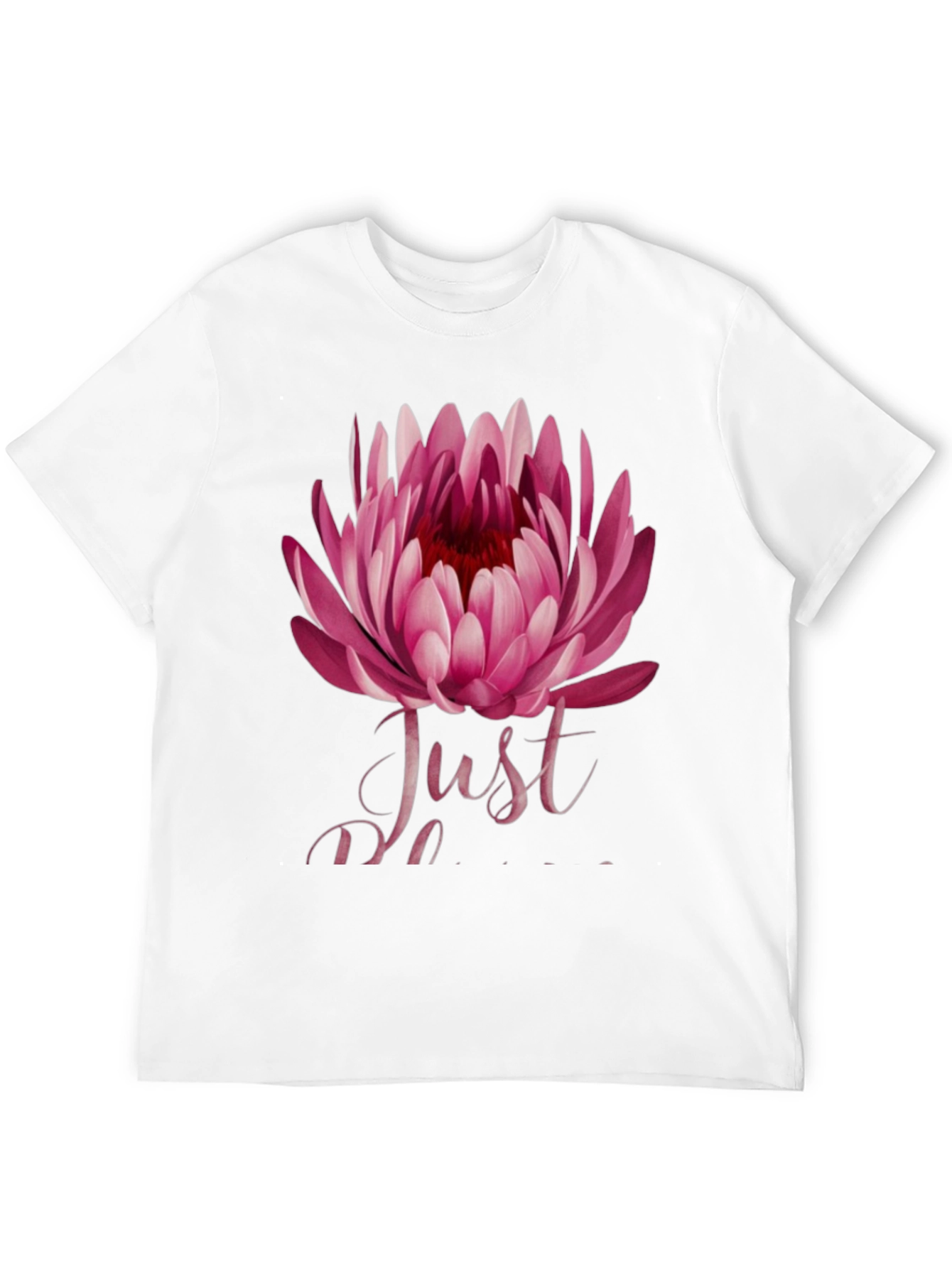 Floral Just Do It Mens Black T-Shirt