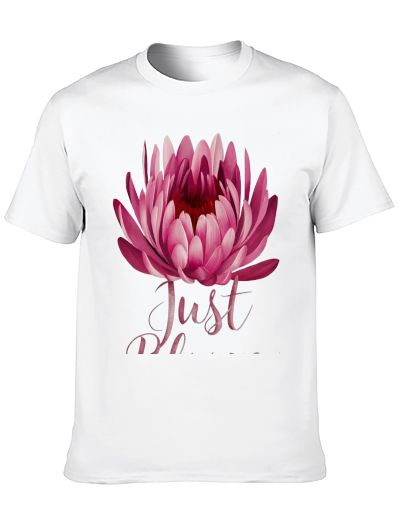 Floral Just Do It Mens Black T-Shirt