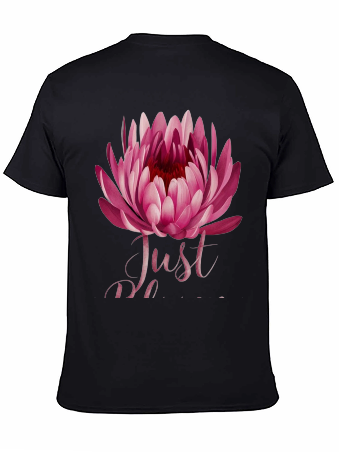 Floral Just Do It Mens Black T-Shirt