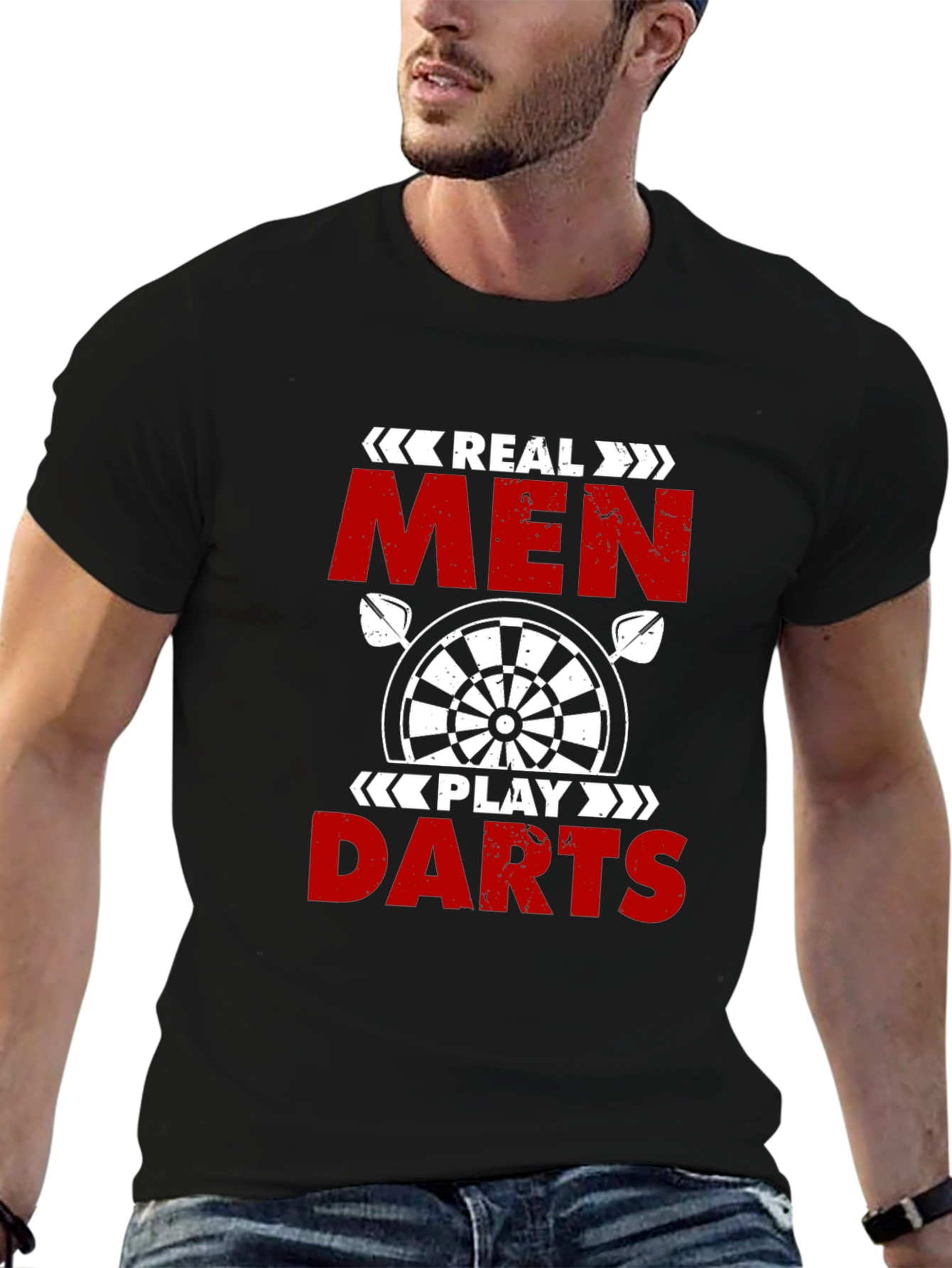Real Men Play Darts Graphic T-Shirt