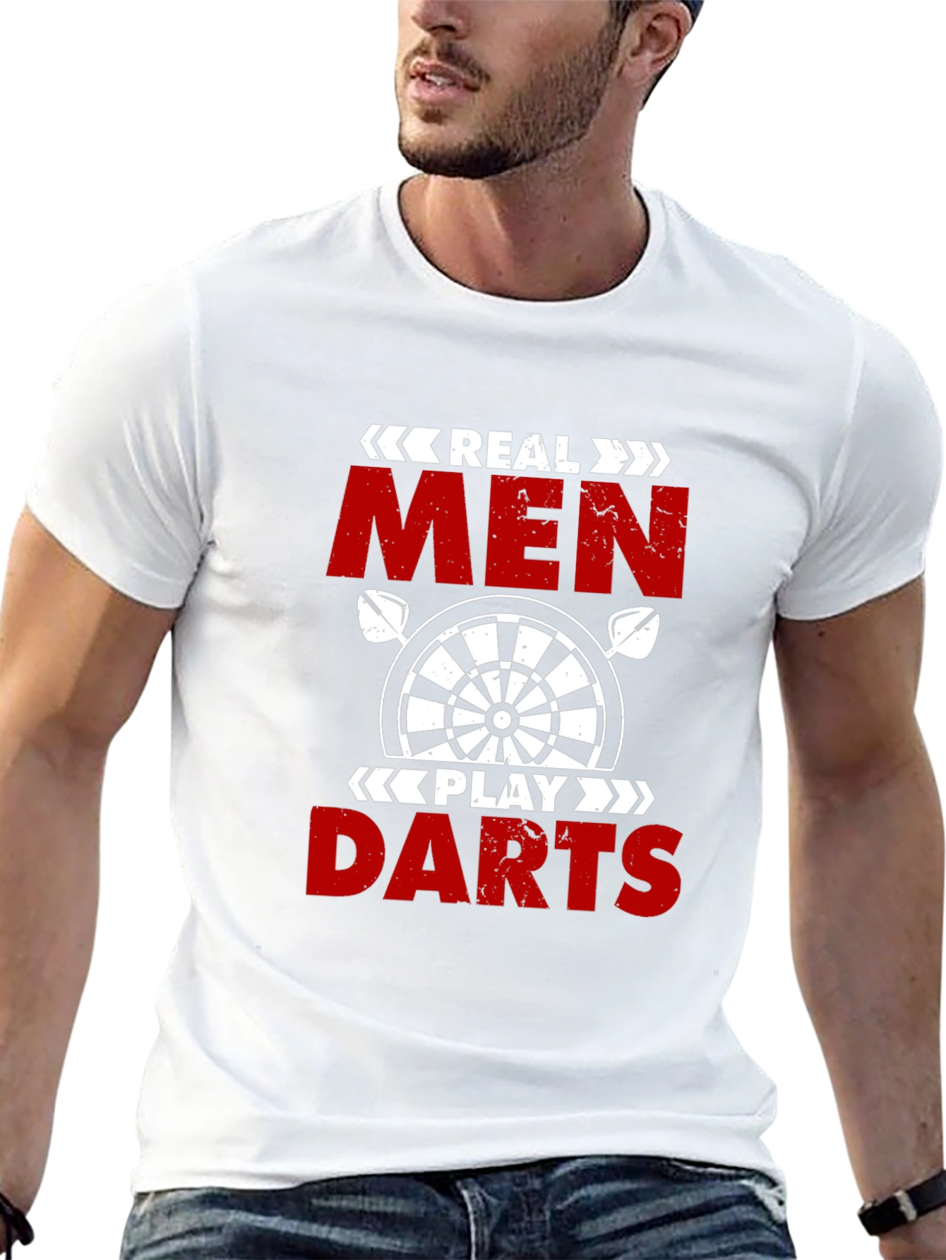 Real Men Play Darts Graphic T-Shirt