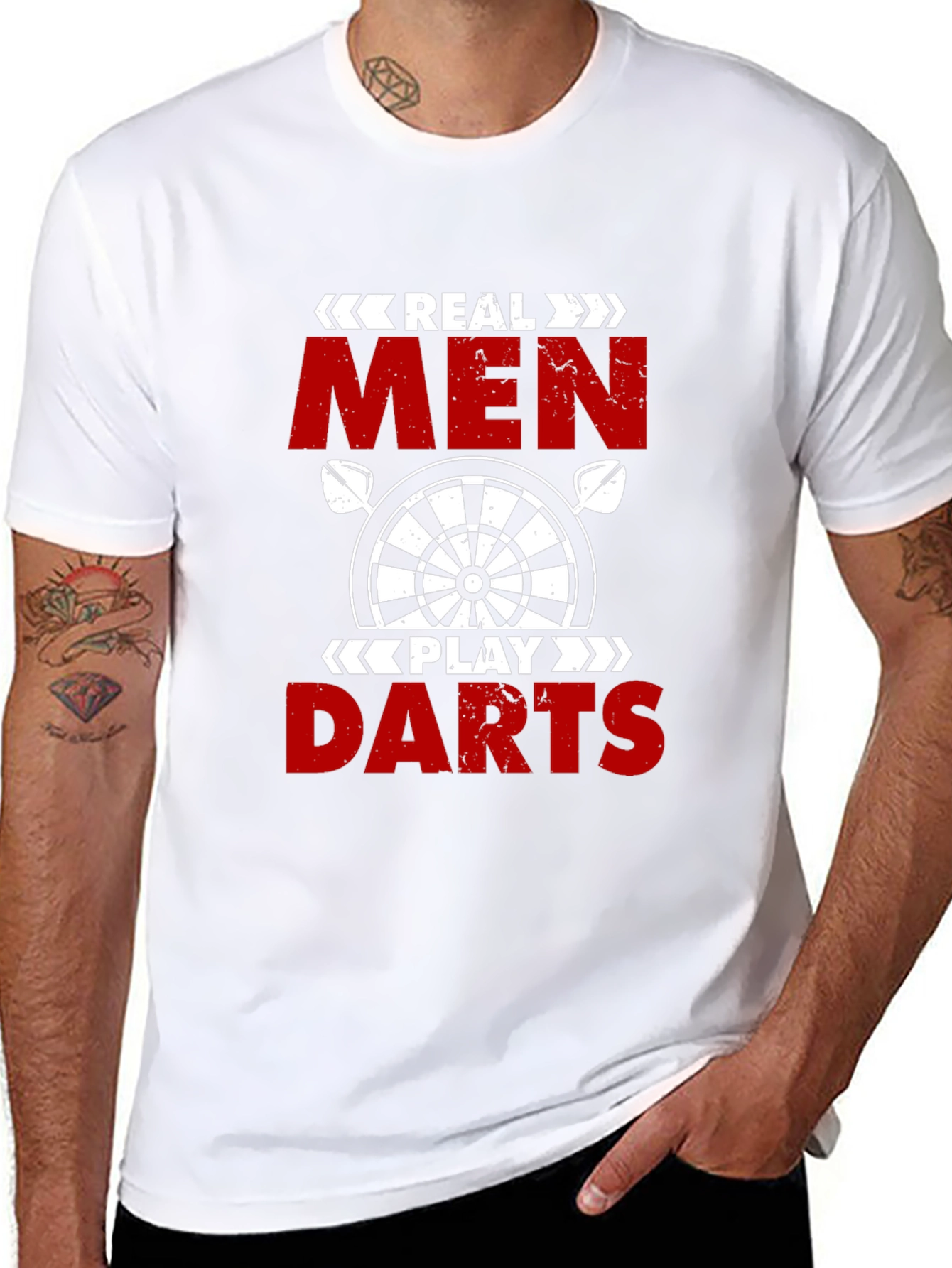 Real Men Play Darts Graphic T-Shirt