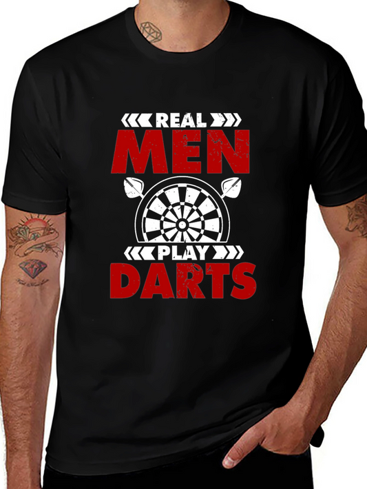 Real Men Play Darts Graphic T-Shirt