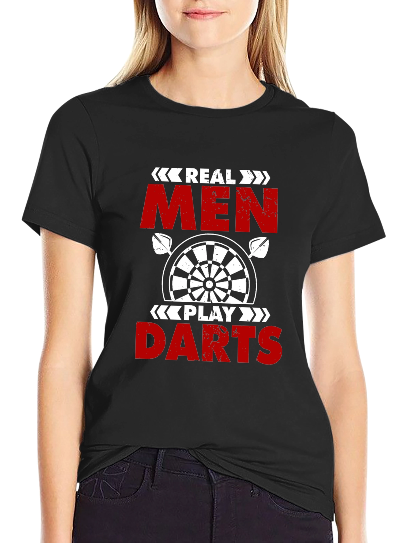 Real Men Play Darts Graphic T-Shirt
