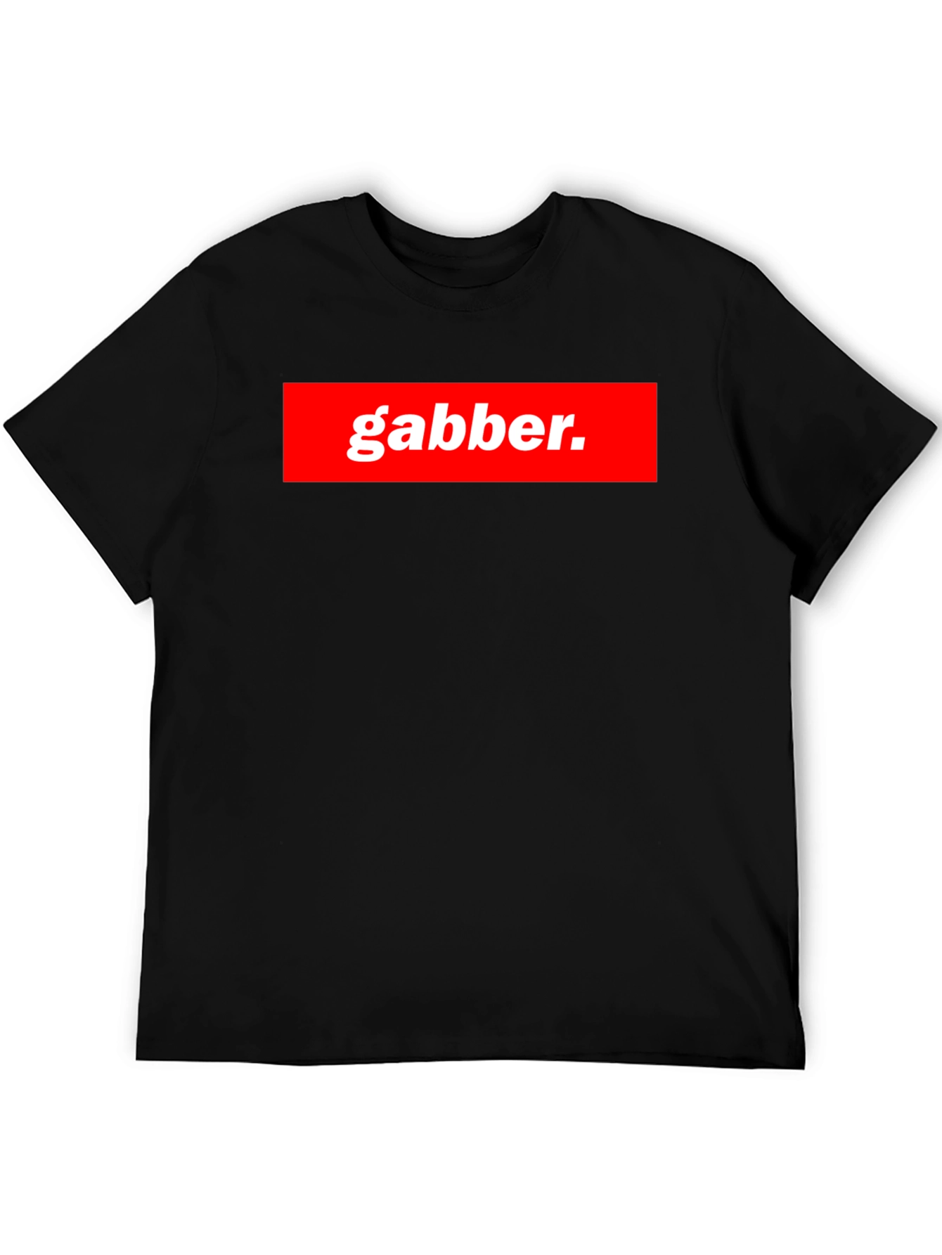 Gabber T-Shirt - Bold Red & White Statement Tee