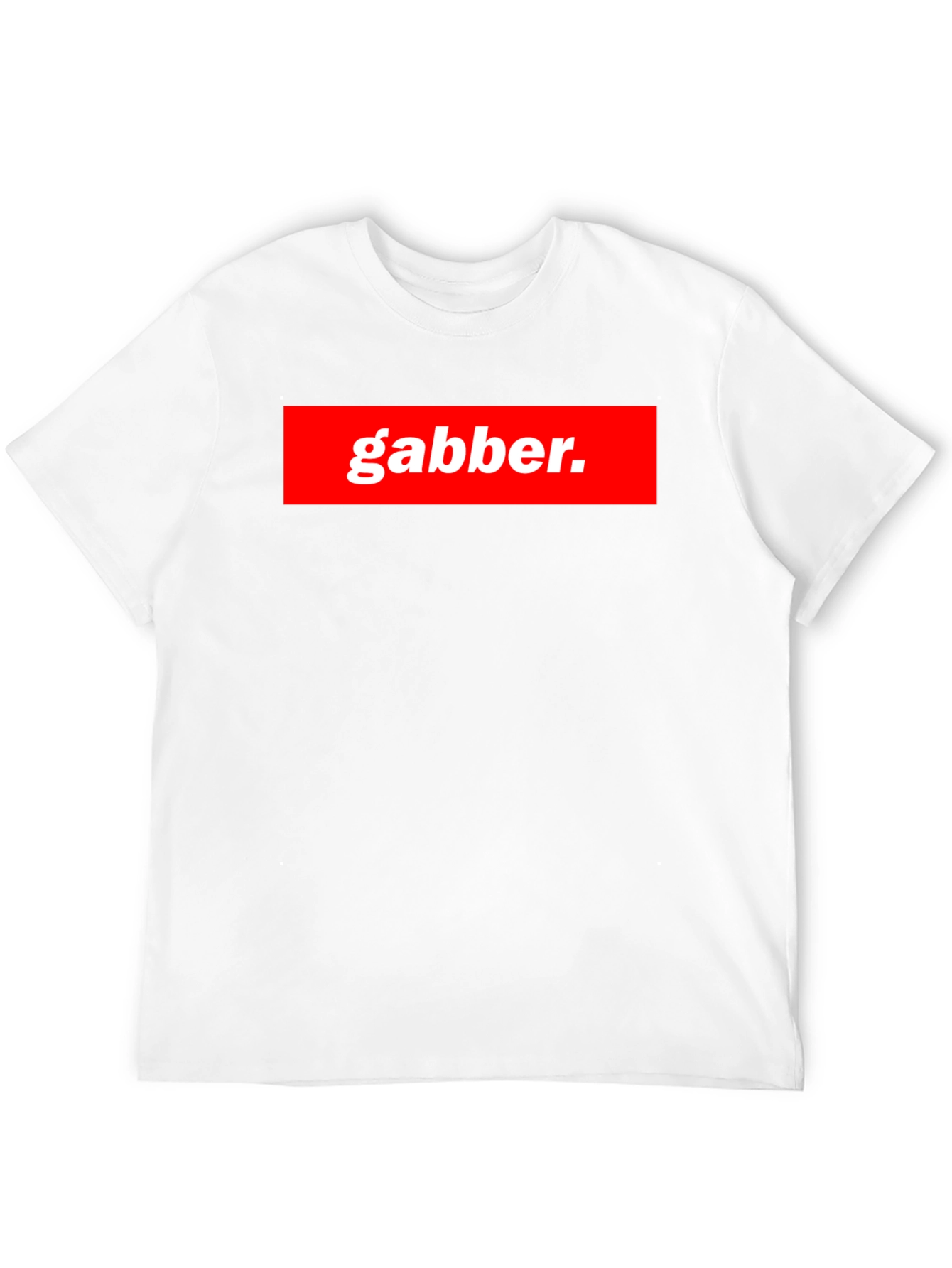 Gabber T-Shirt - Bold Red & White Statement Tee