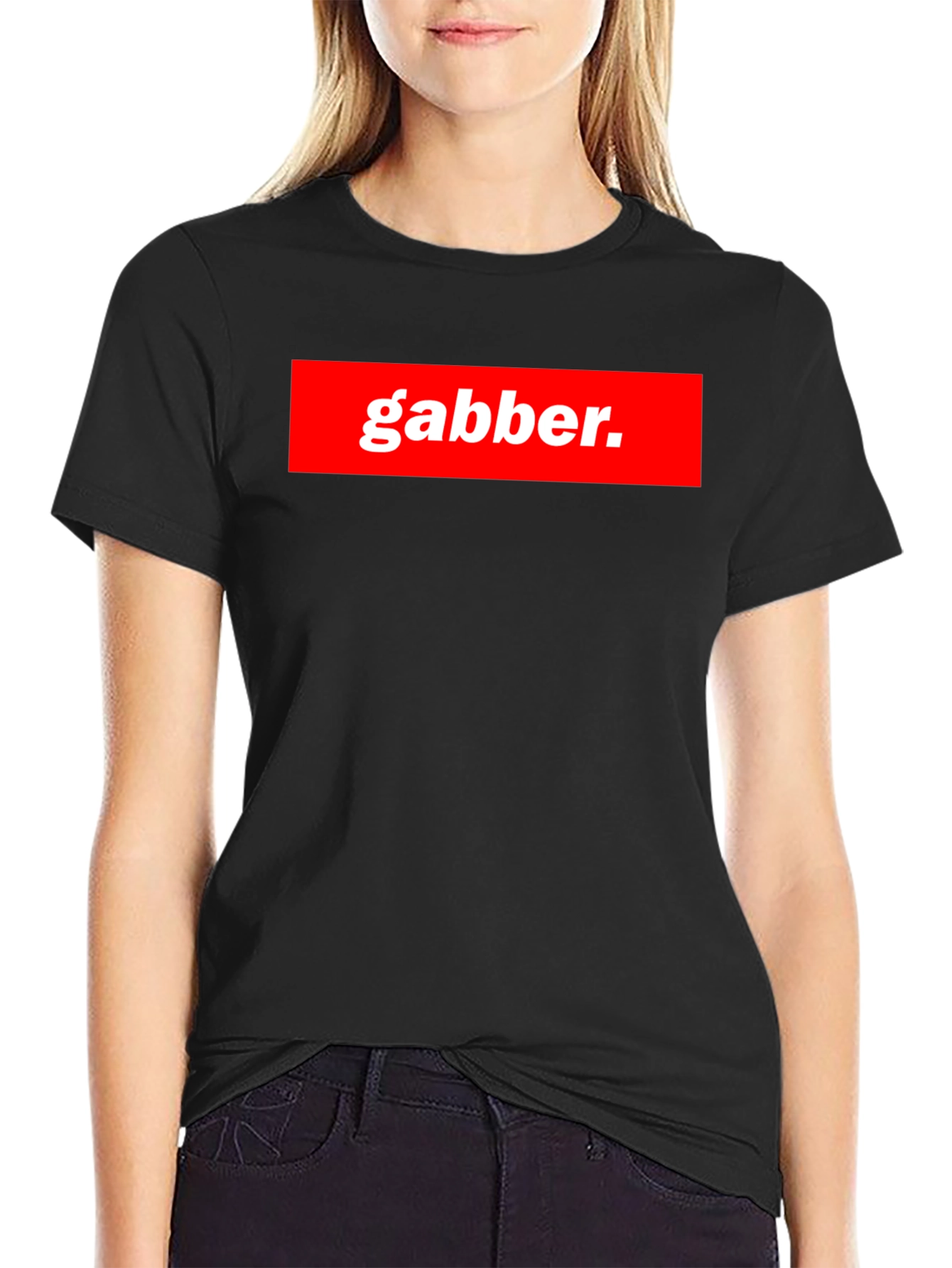 Gabber T-Shirt - Bold Red & White Statement Tee