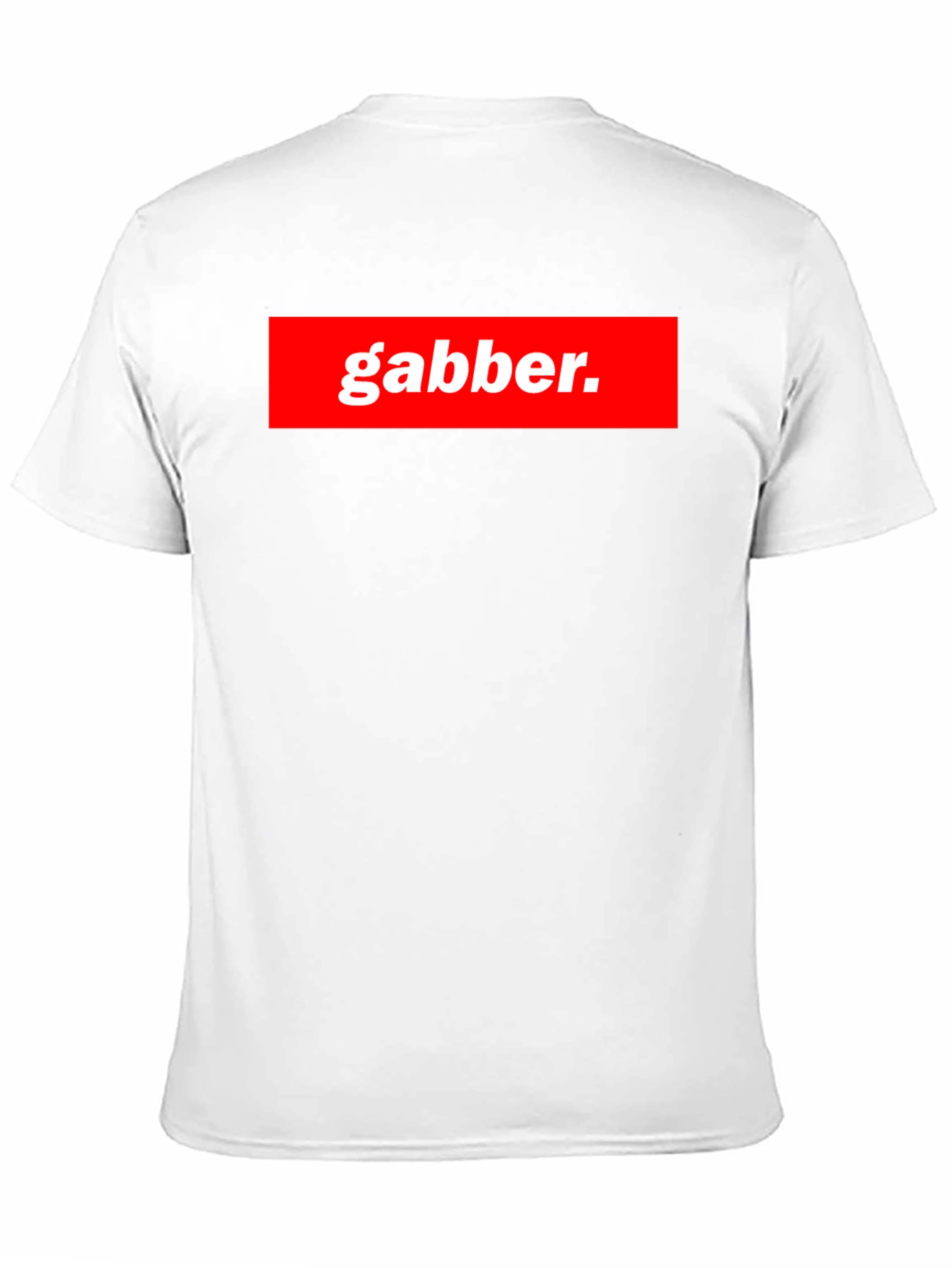 Gabber T-Shirt - Bold Red & White Statement Tee