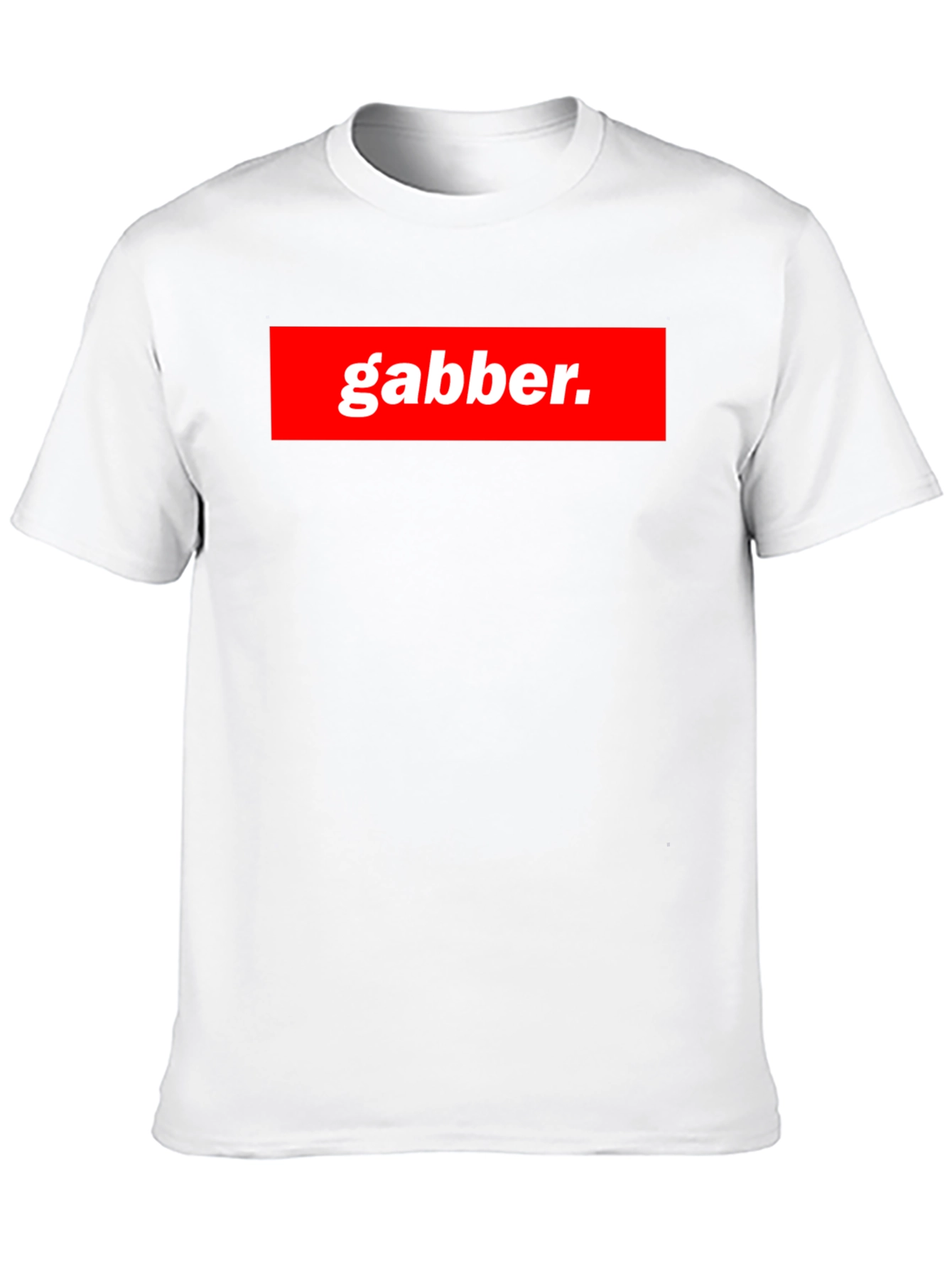 Gabber T-Shirt - Bold Red & White Statement Tee