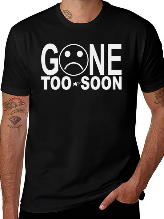 Gone Too Soon Graphic Tee - Black Cotton Comfort