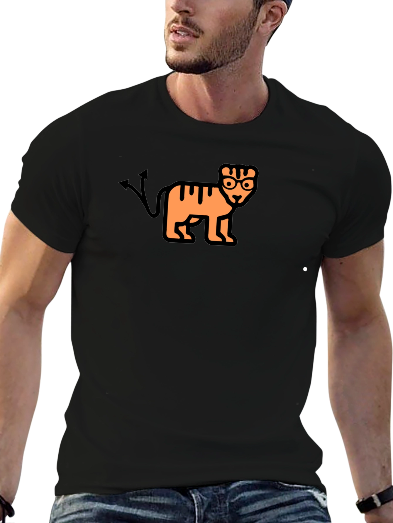 Devil Tiger Graphic Tee - Black T-Shirt