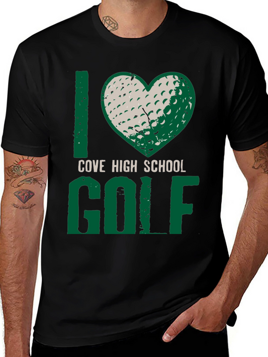 Cove High School Golf T-Shirt - Heart Golf Ball Tee