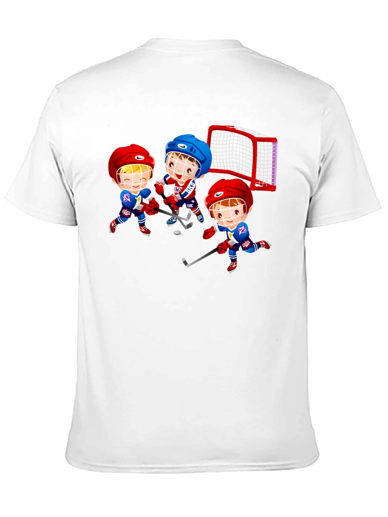 Hockey Cartoon Graphic T-Shirt - Fun Sports Tee