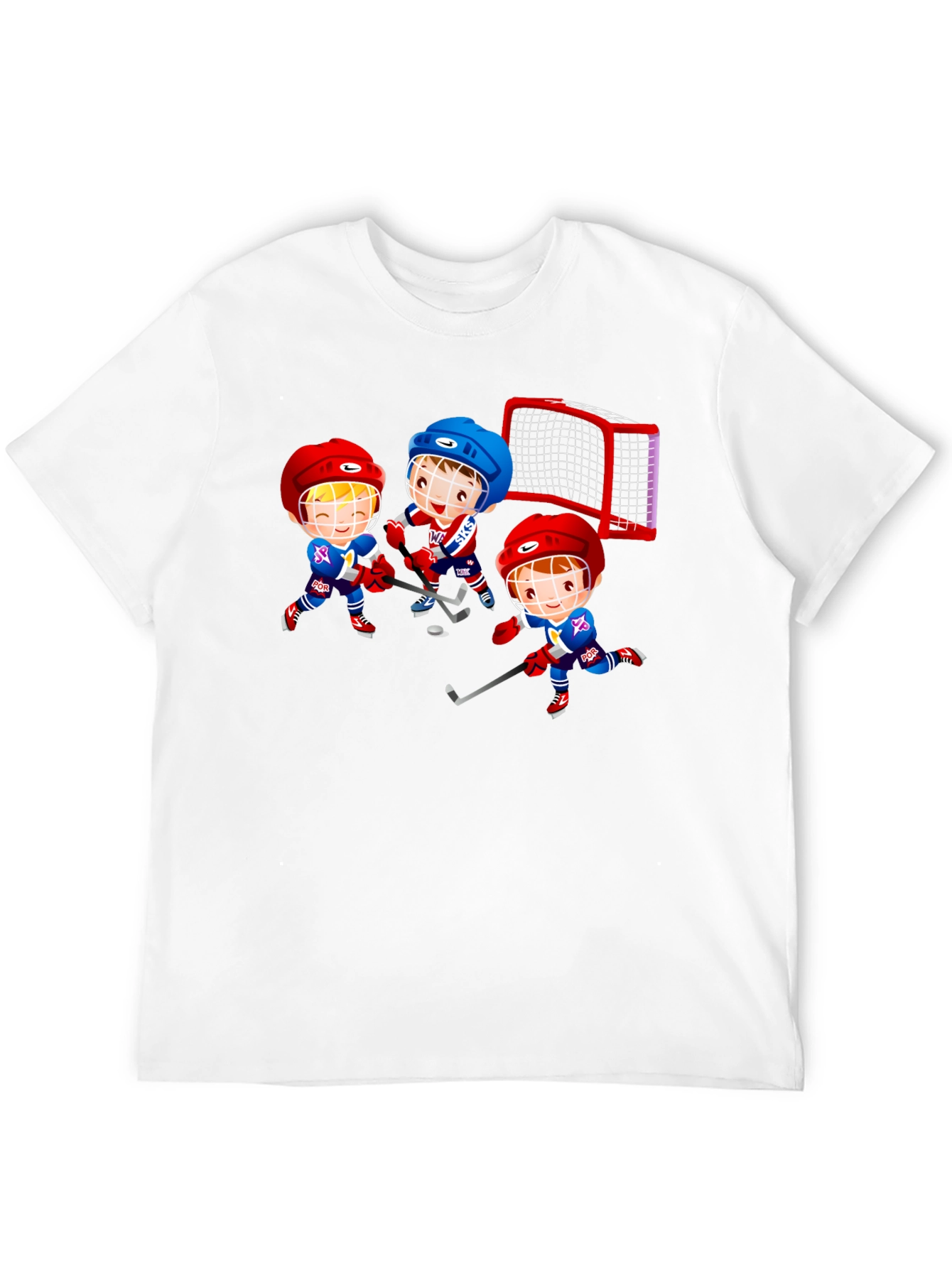 Hockey Cartoon Graphic T-Shirt - Fun Sports Tee