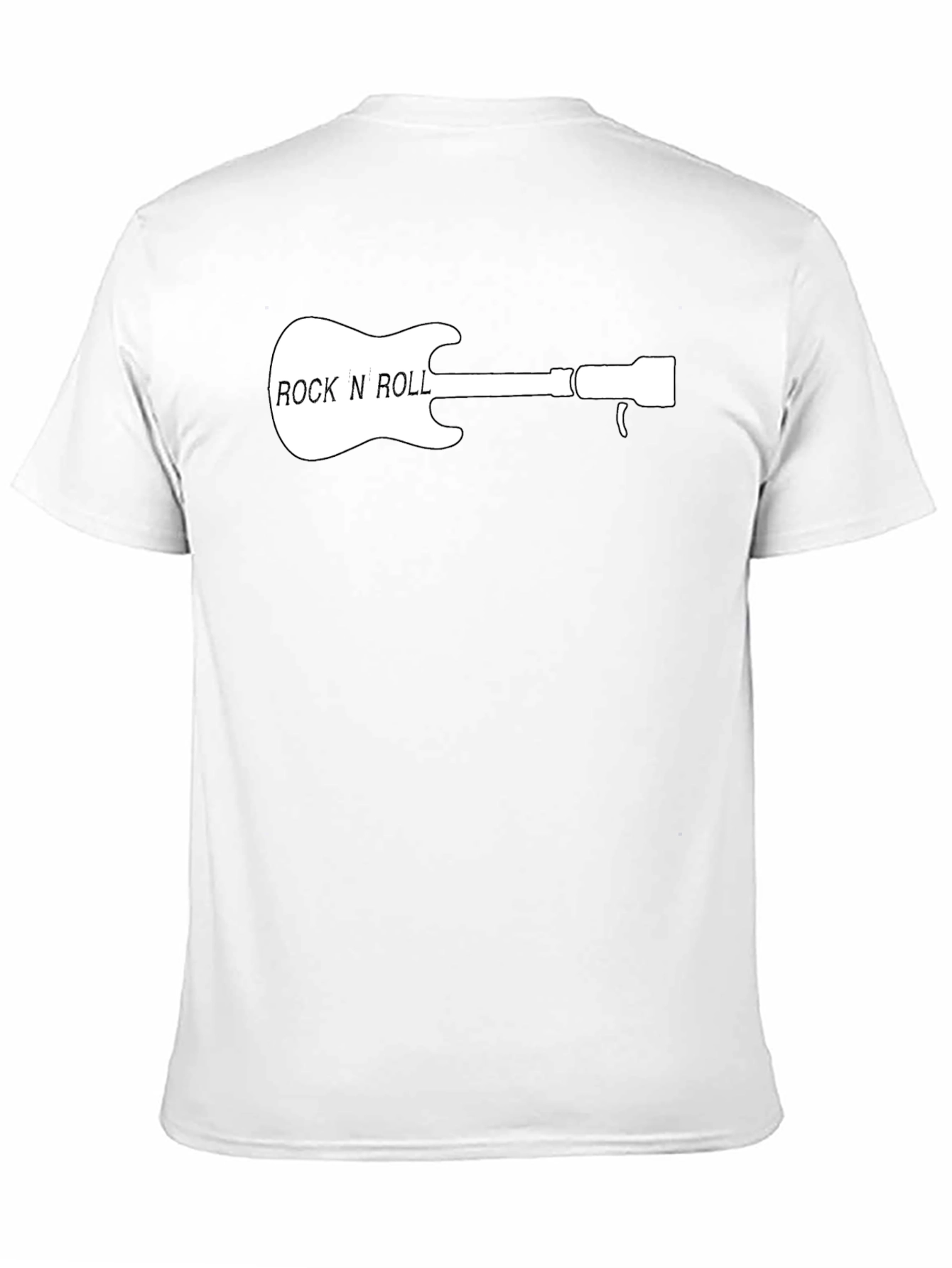 Rock N Roll Guitar Graphic Tee - Black
