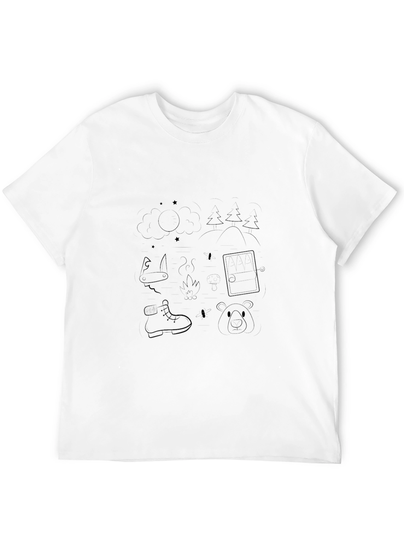 Camping Adventure Black Tee