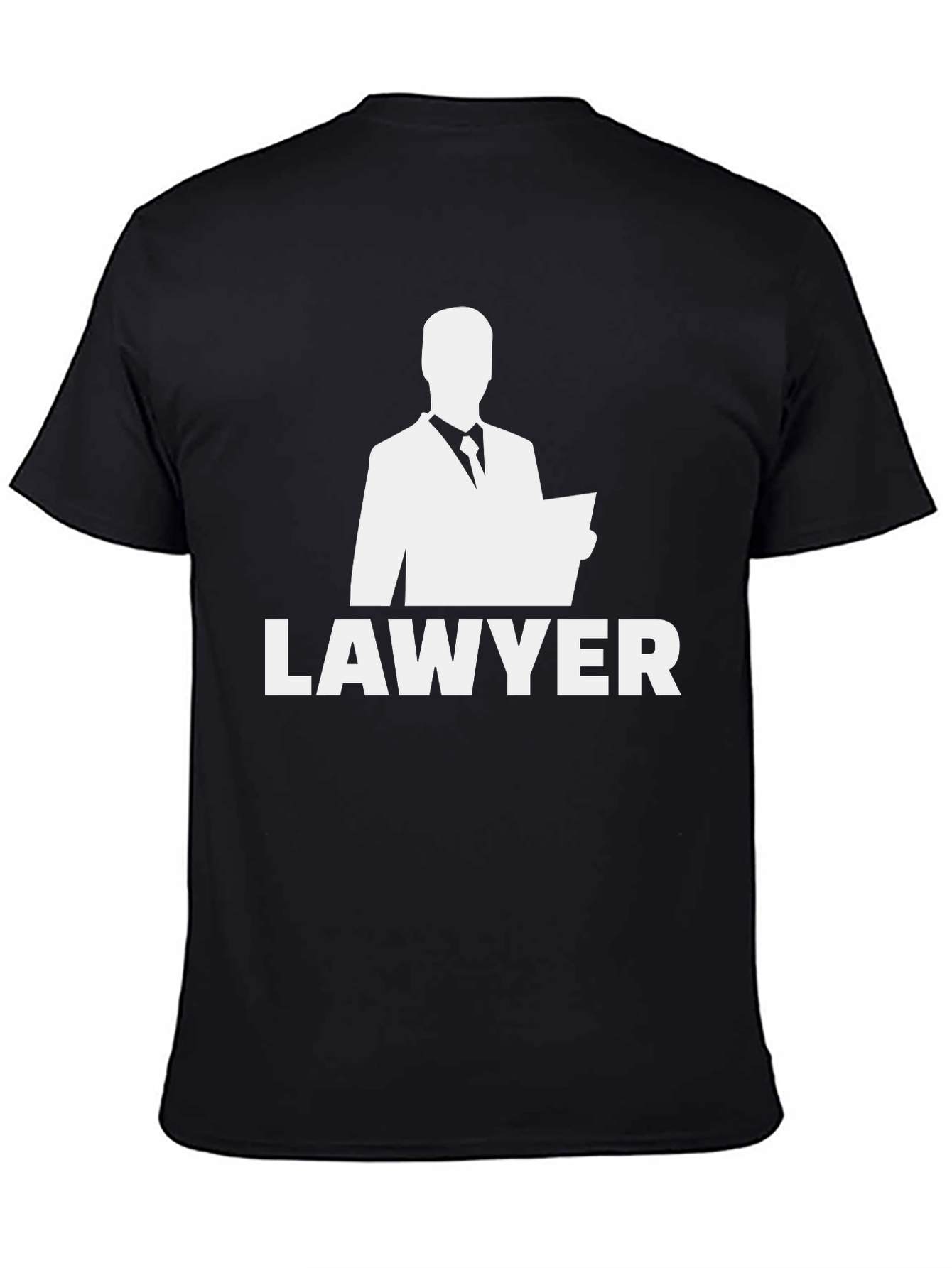 Lawyer Graphic T-Shirt - Black Crew Neck Tee
