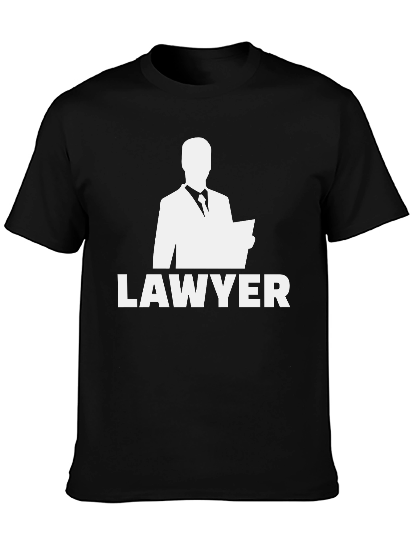 Lawyer Graphic T-Shirt - Black Crew Neck Tee