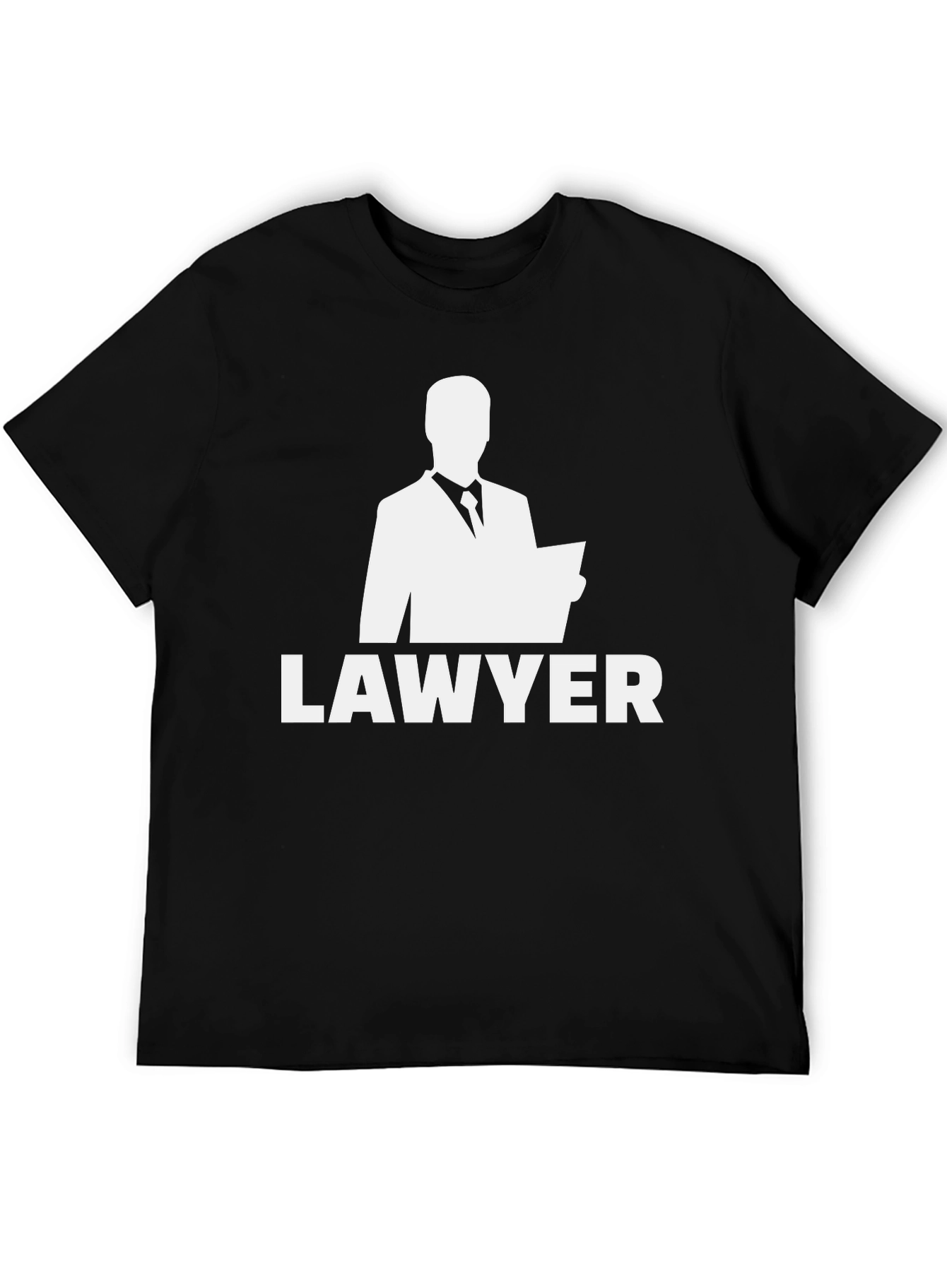 Lawyer Graphic T-Shirt - Black Crew Neck Tee