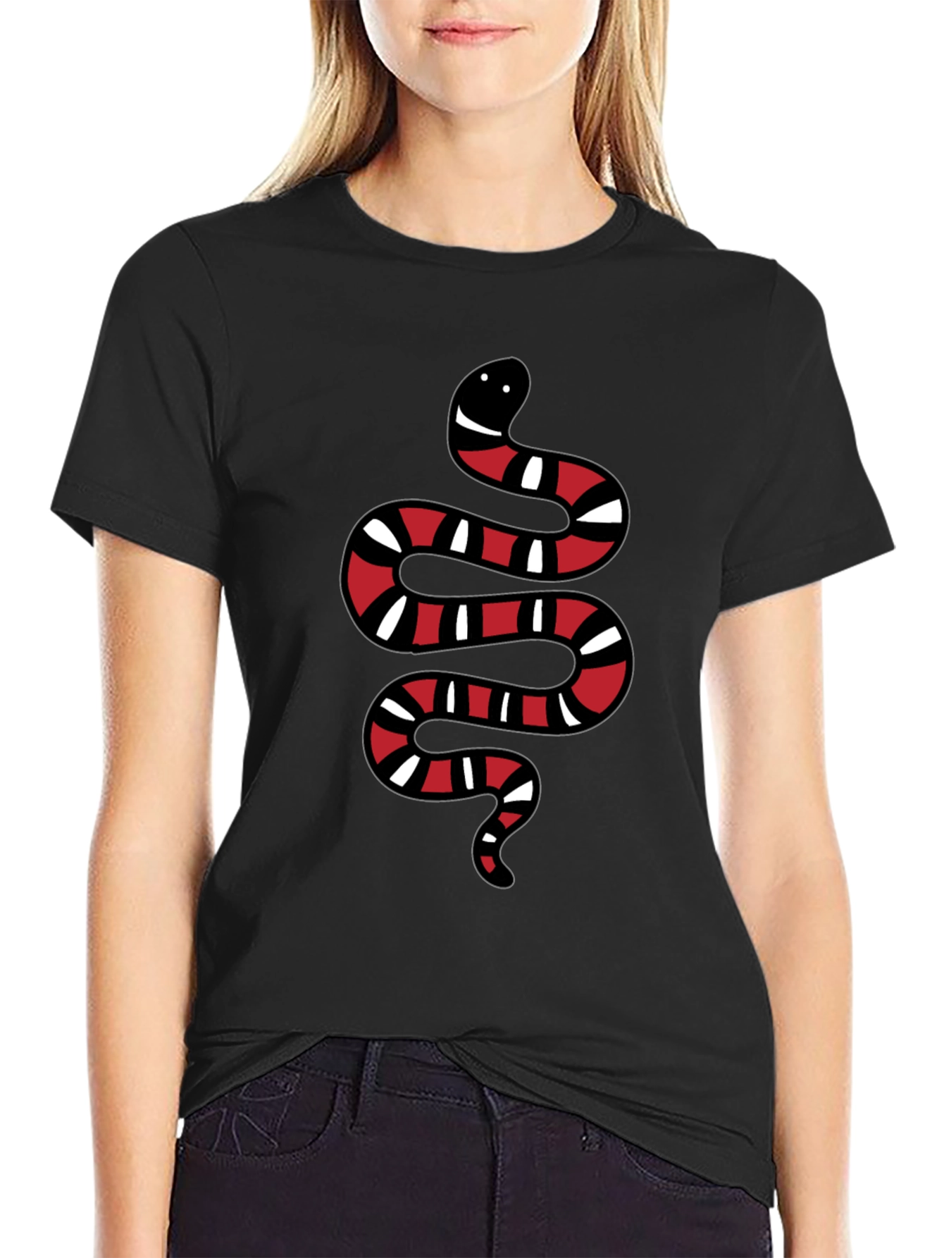 Snake Graphic Black T-Shirt