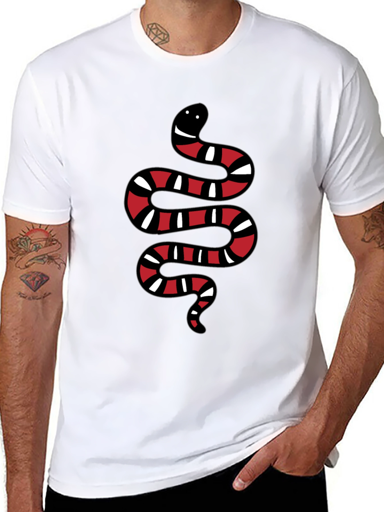Snake Graphic Black T-Shirt