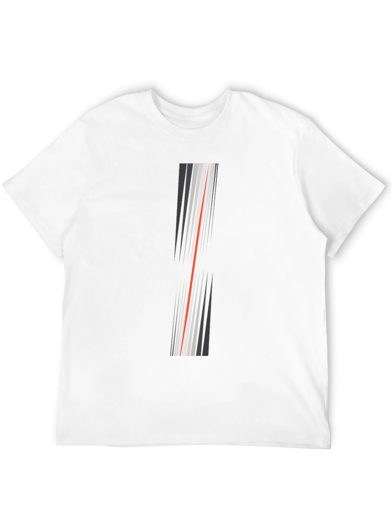 Modern Stripe Graphic Tee - Black