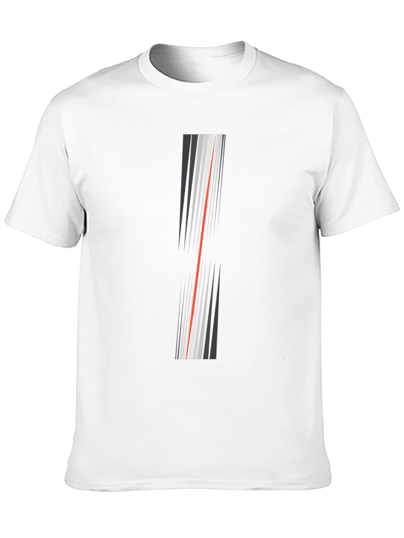 Modern Stripe Graphic Tee - Black