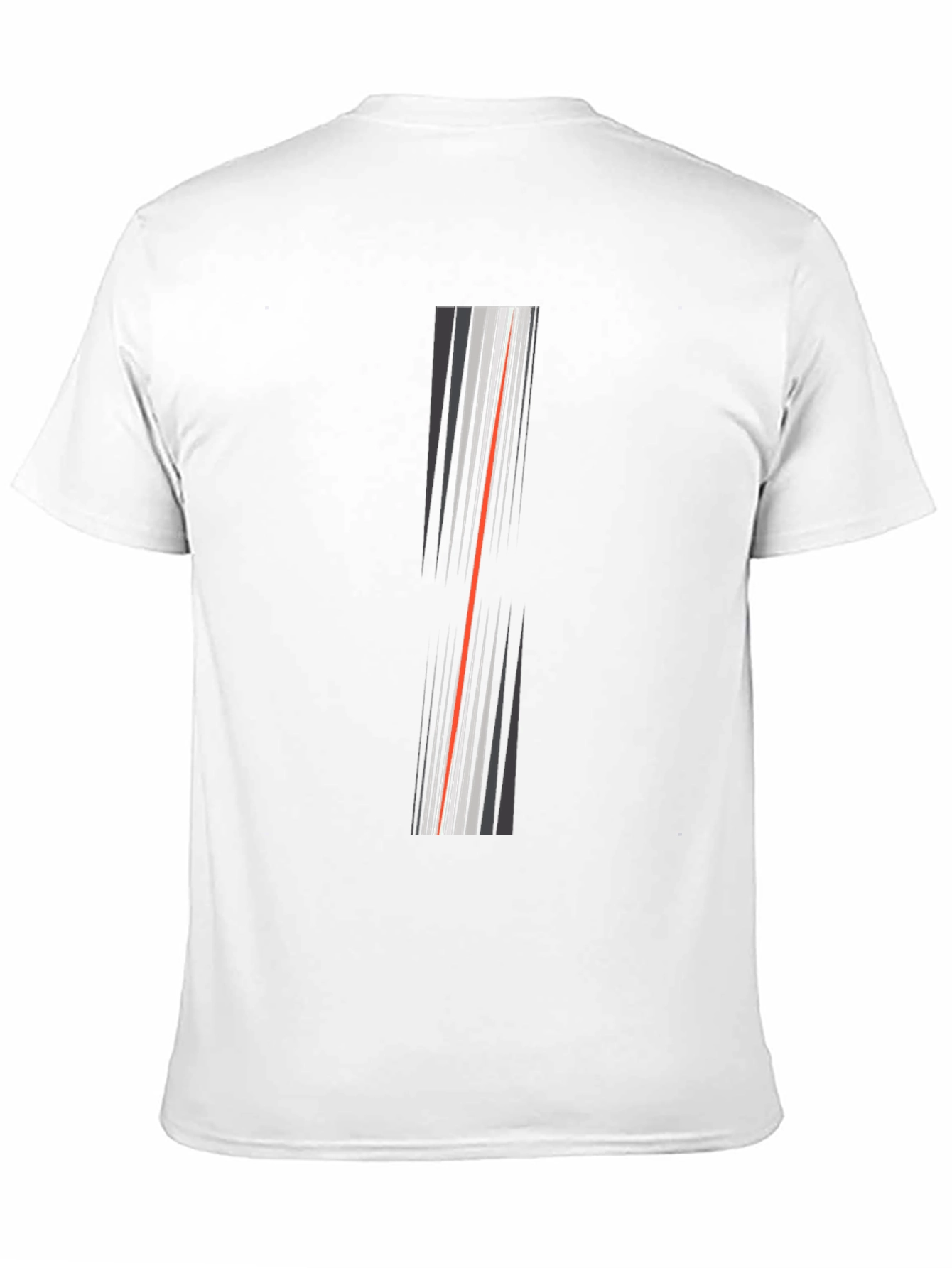 Modern Stripe Graphic Tee - Black