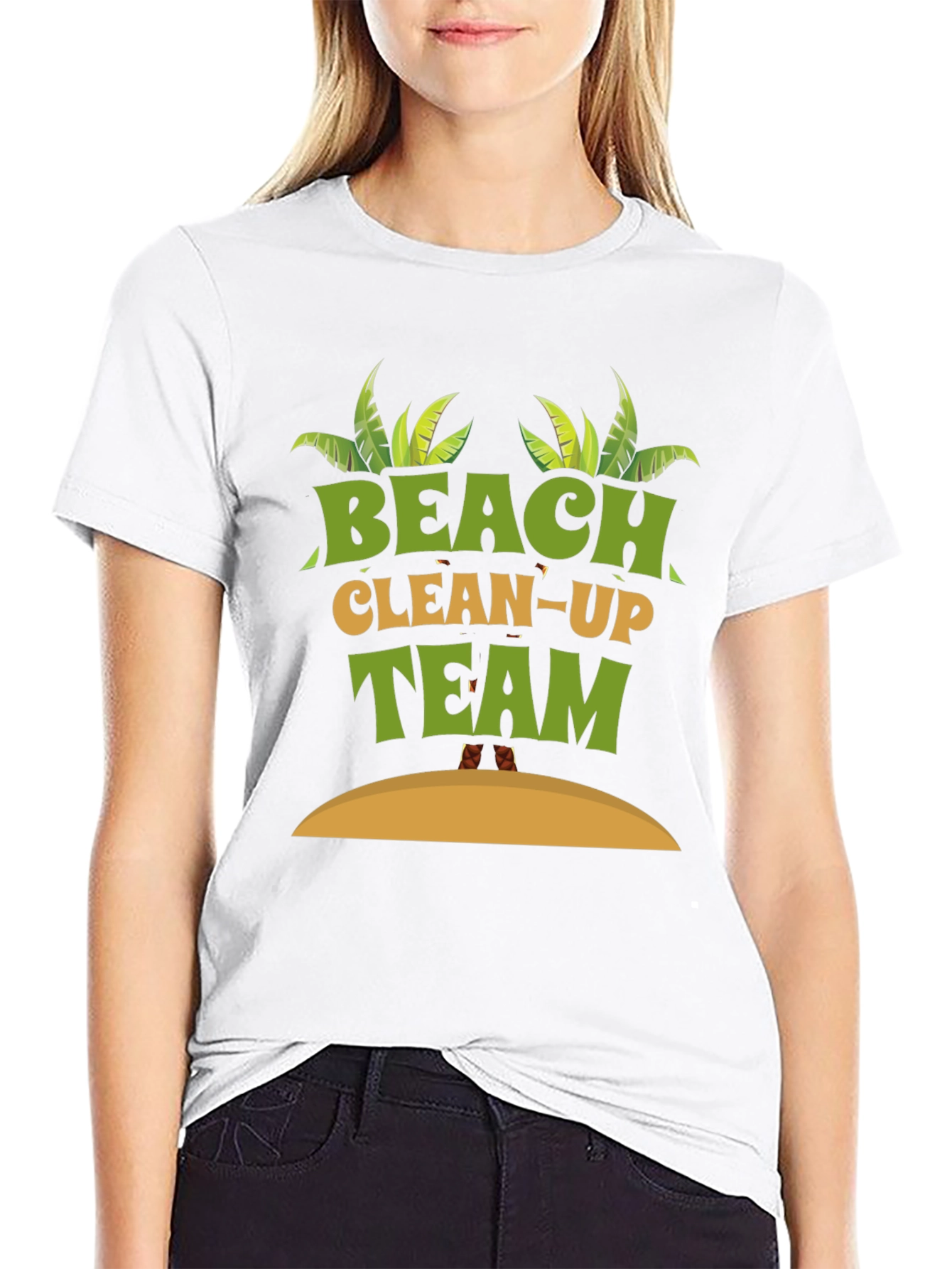 Beach Clean-Up Team Graphic T-Shirt