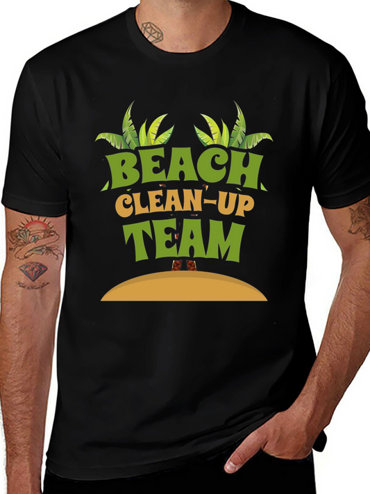 Beach Clean-Up Team Graphic T-Shirt