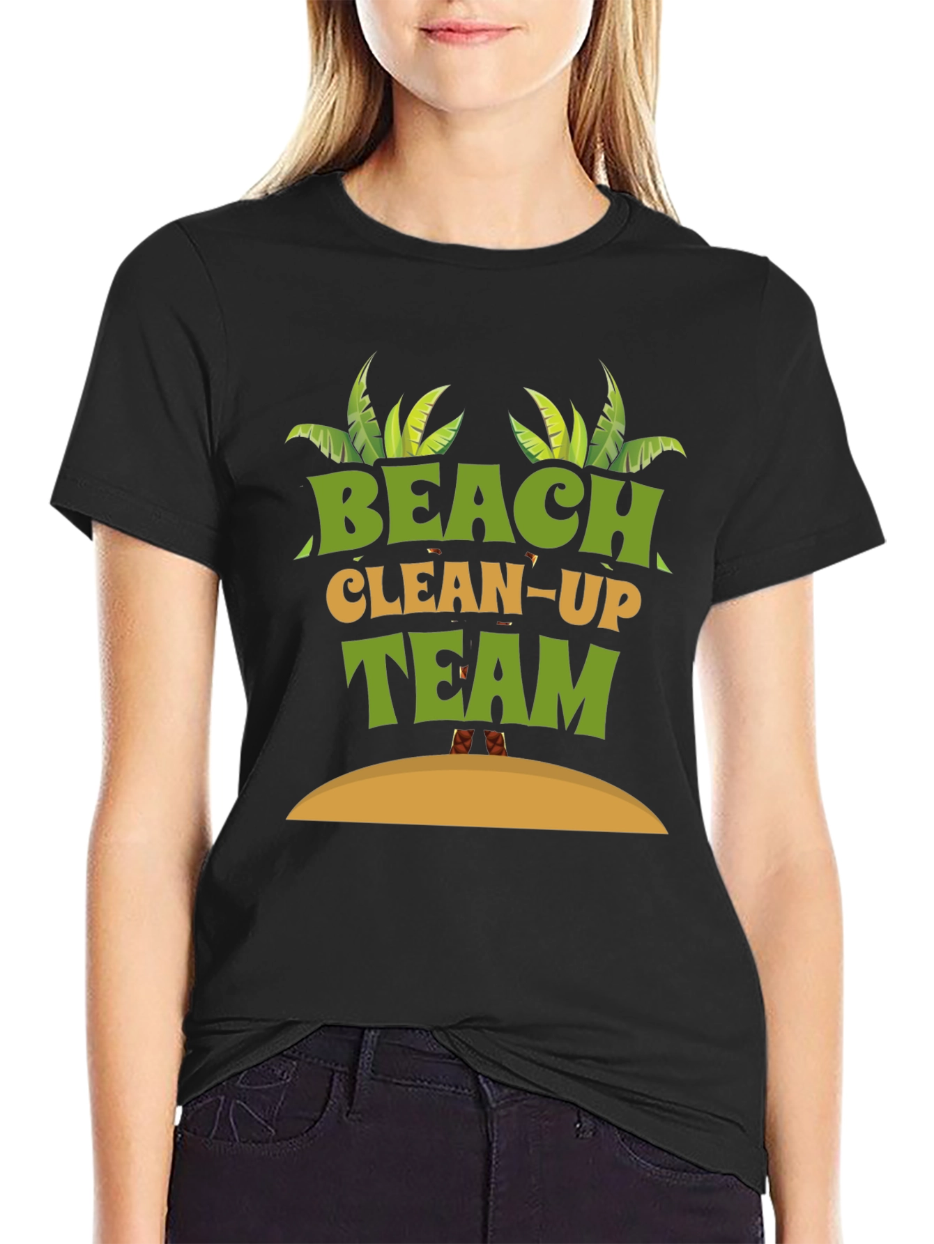 Beach Clean-Up Team Graphic T-Shirt