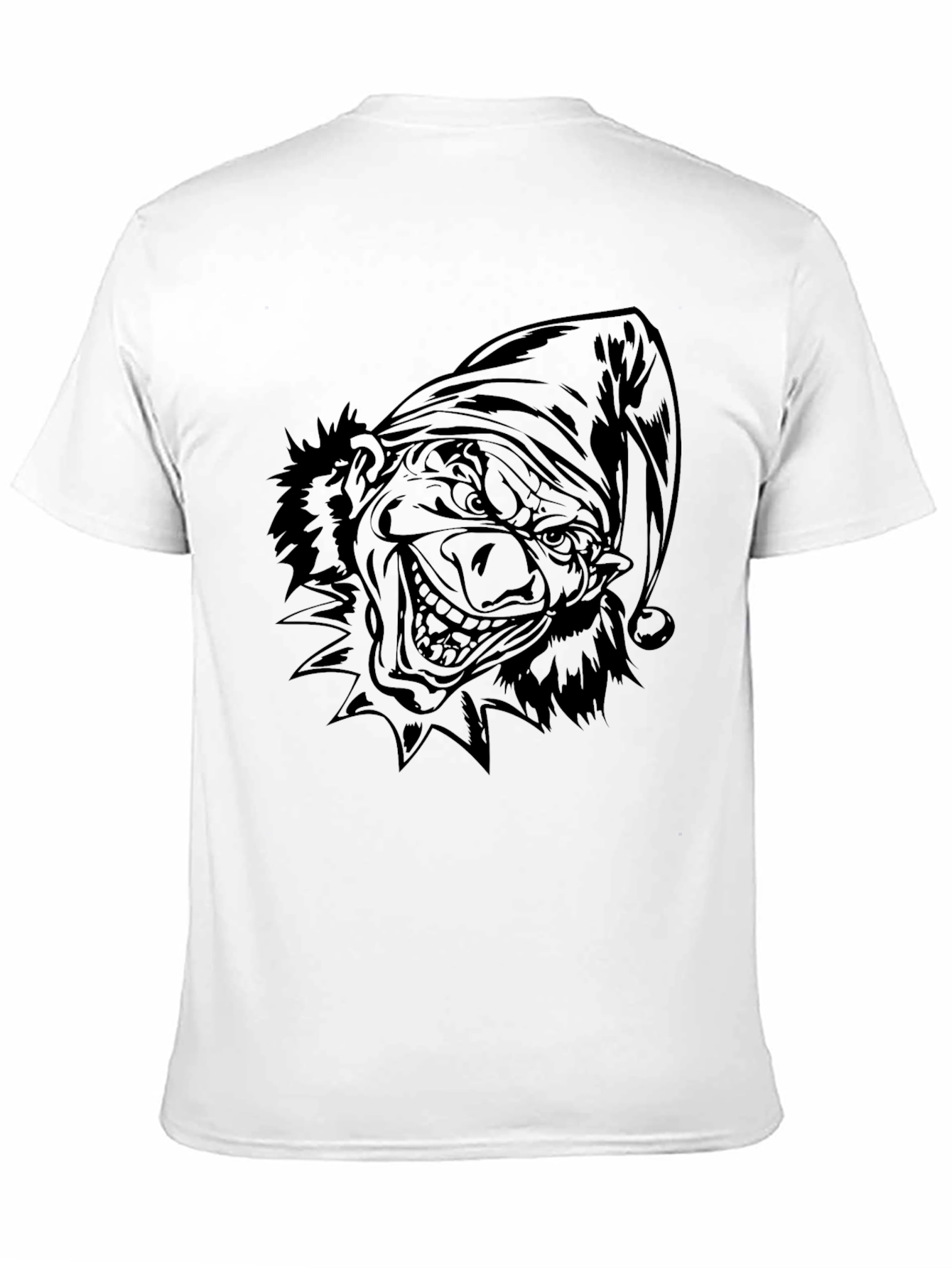 Creepy Clown Graphic Tee - Black Cotton Blend Shirt